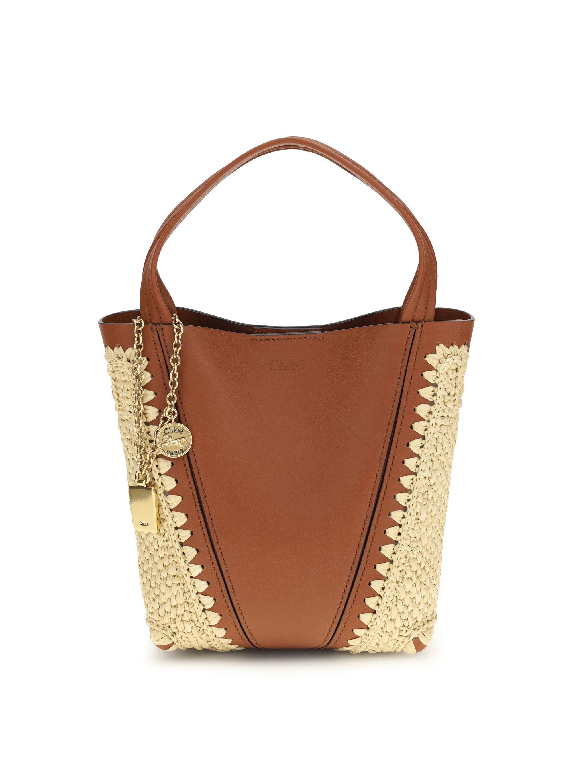 Chloe Spin raffia Bucket Bag Size ONE SIZE - 1 Thumbnail