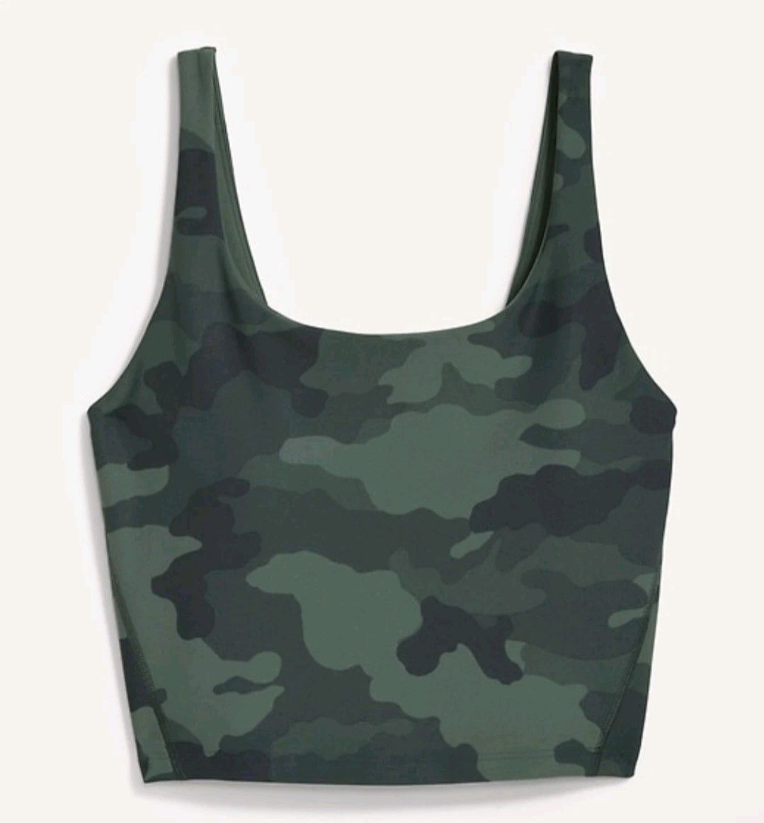Old Navy Old Navy Sports Bra Light Support PowerSoft Longline Camo Size L / US 10 / IT 46 - 3 Thumbnail