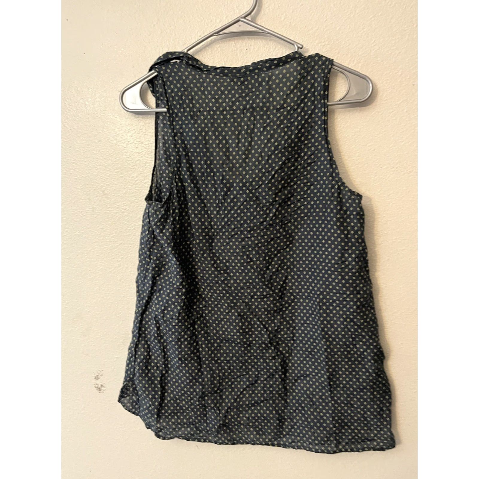 Gap Gap Blouse Womens Blue Yellow Cotton Silk Sleeveless Round Neck Short Sleeve Bell Sleeve Ruffle Size S Regular Size S / US 4 / IT 40 - 2 Thumbnail