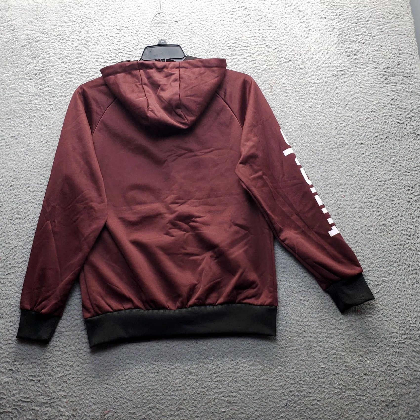 Vintage I Love 664 Tijuana Hoodie Men Small Burgundy Fleece Lined Long Sleeve Drawstring Size US S / EU 44-46 / 1 - 2 Thumbnail