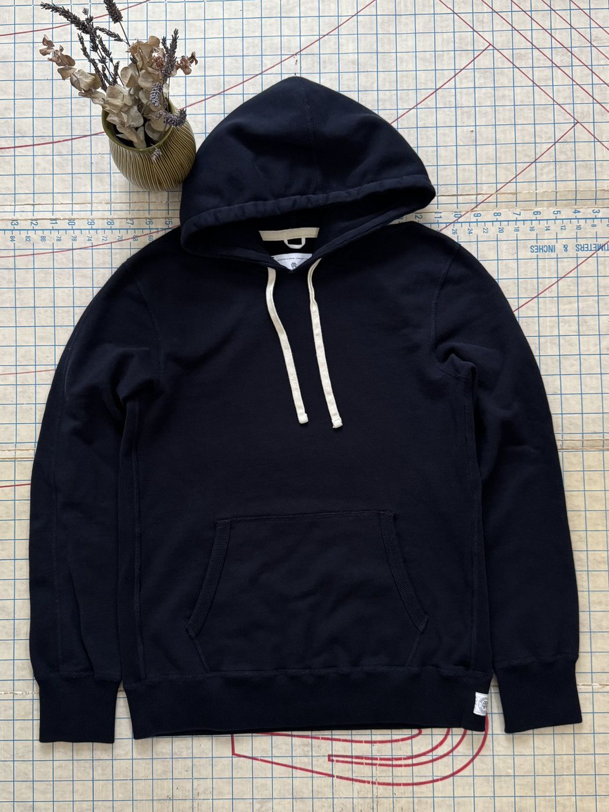 Reigning Champ Midweight Pull Over Hoodie Small Dark Navy