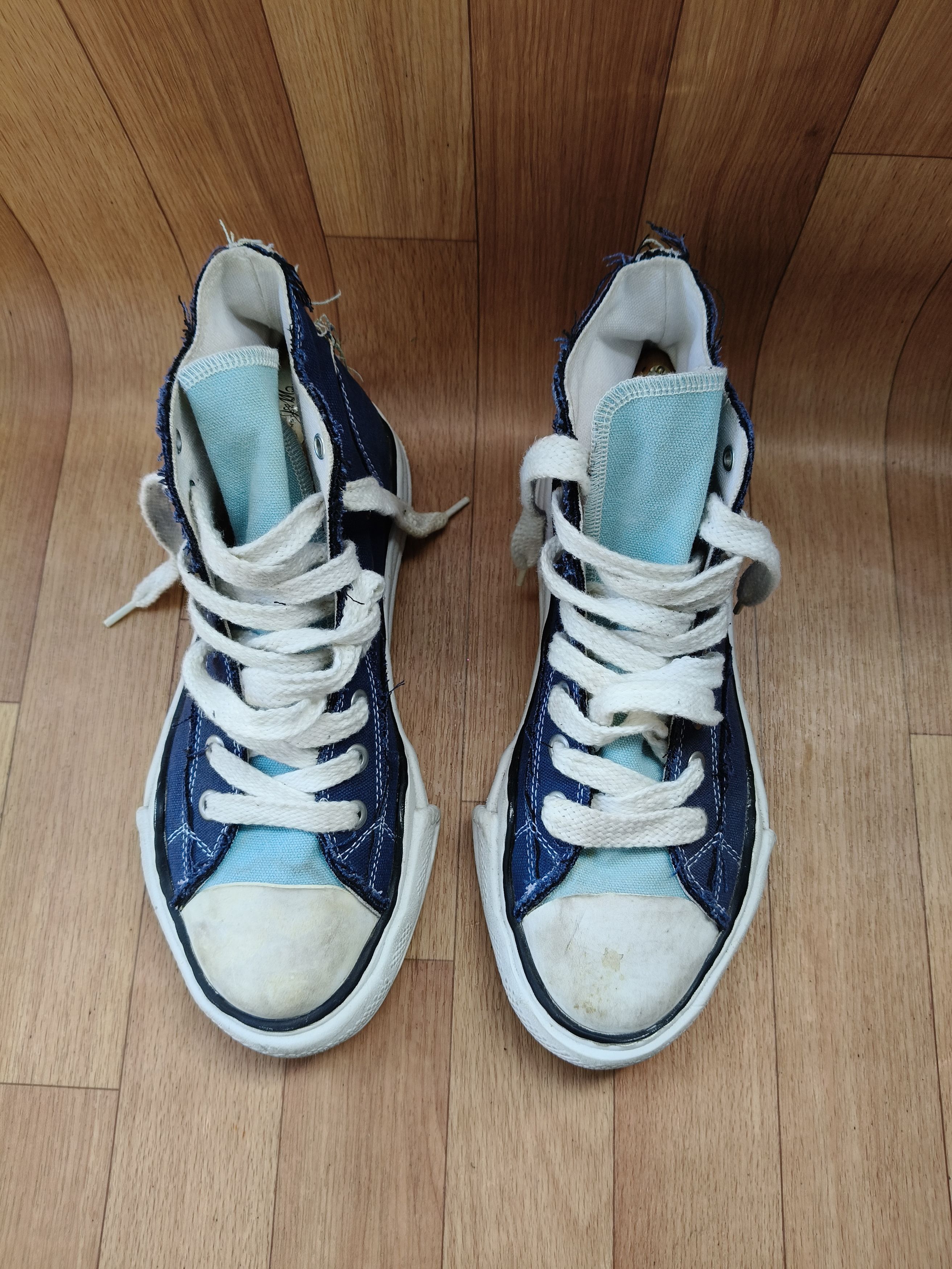 Maison MIHARA YASUHIRO × Nigel Cabourn Melted sole distressed high top sneakers Size US 9 / EU 42 - 7 Thumbnail