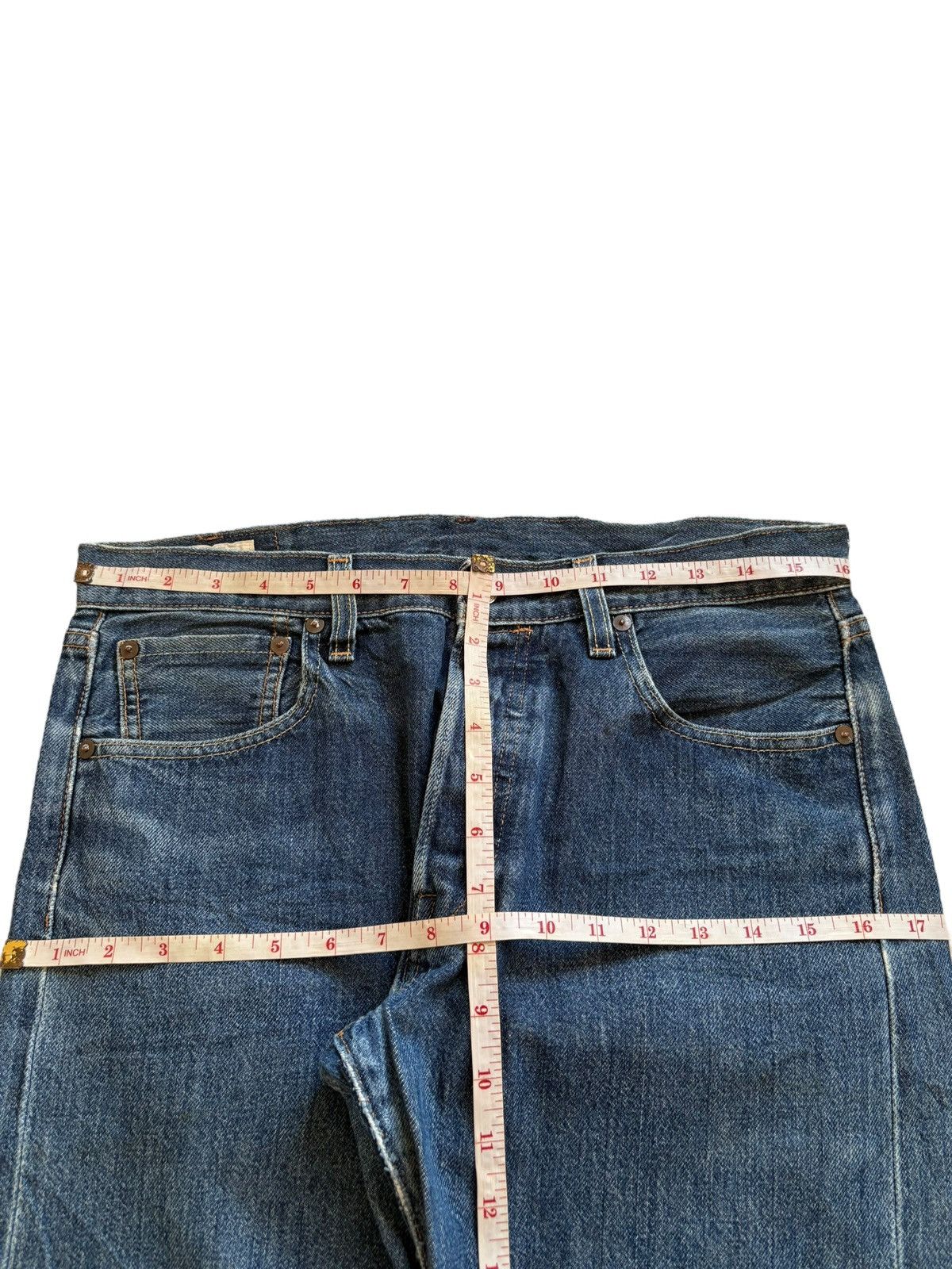 Levi's Vintage Levis 501 Selvedge Patch Ripped Jeans Size US 32 / EU 48 - 12 Thumbnail