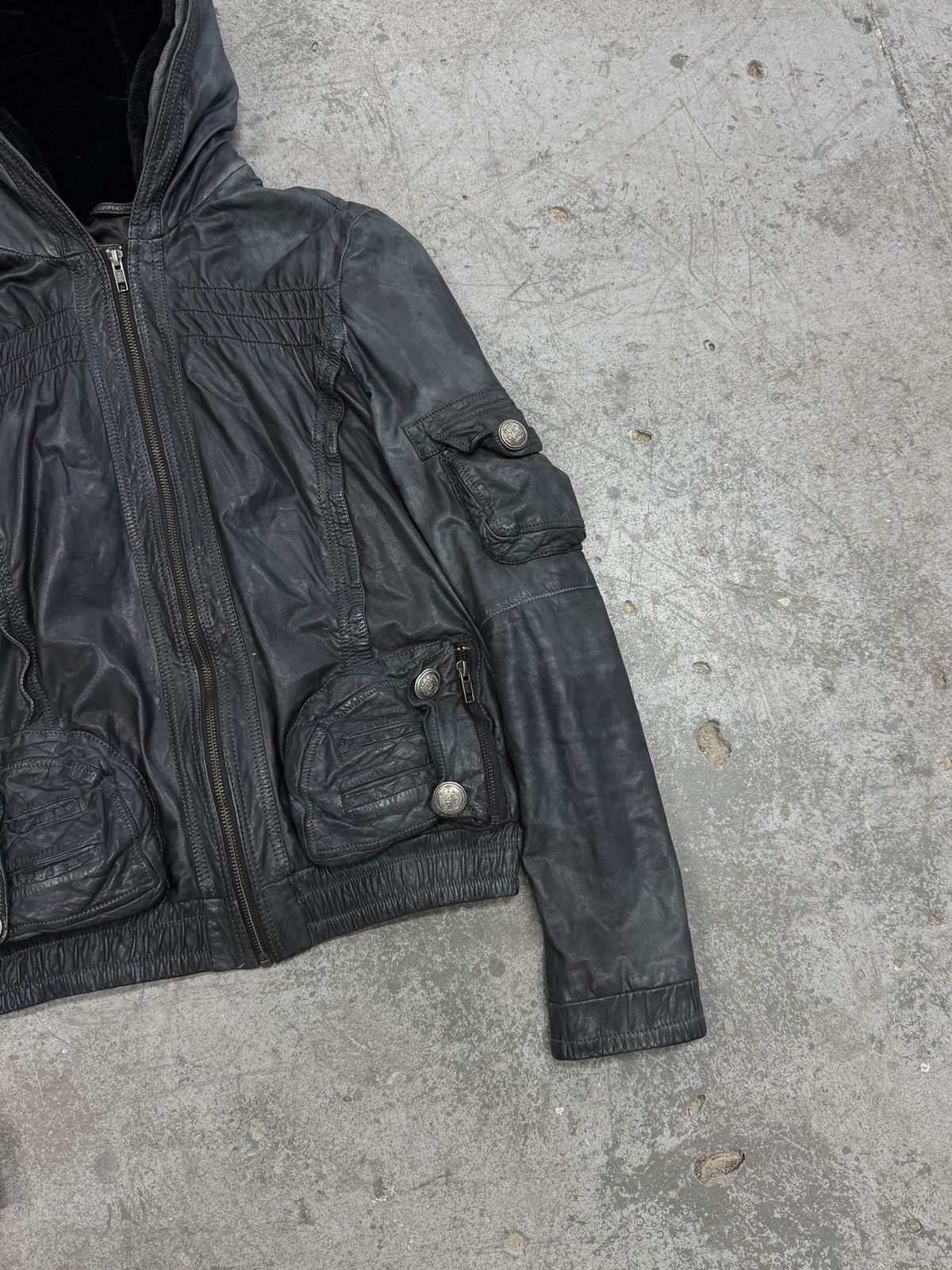 Japanese Brand Vintage Real Leather Avant Garde y2k Jacket Size M / US 6-8 / IT 42-44 - 8 Thumbnail