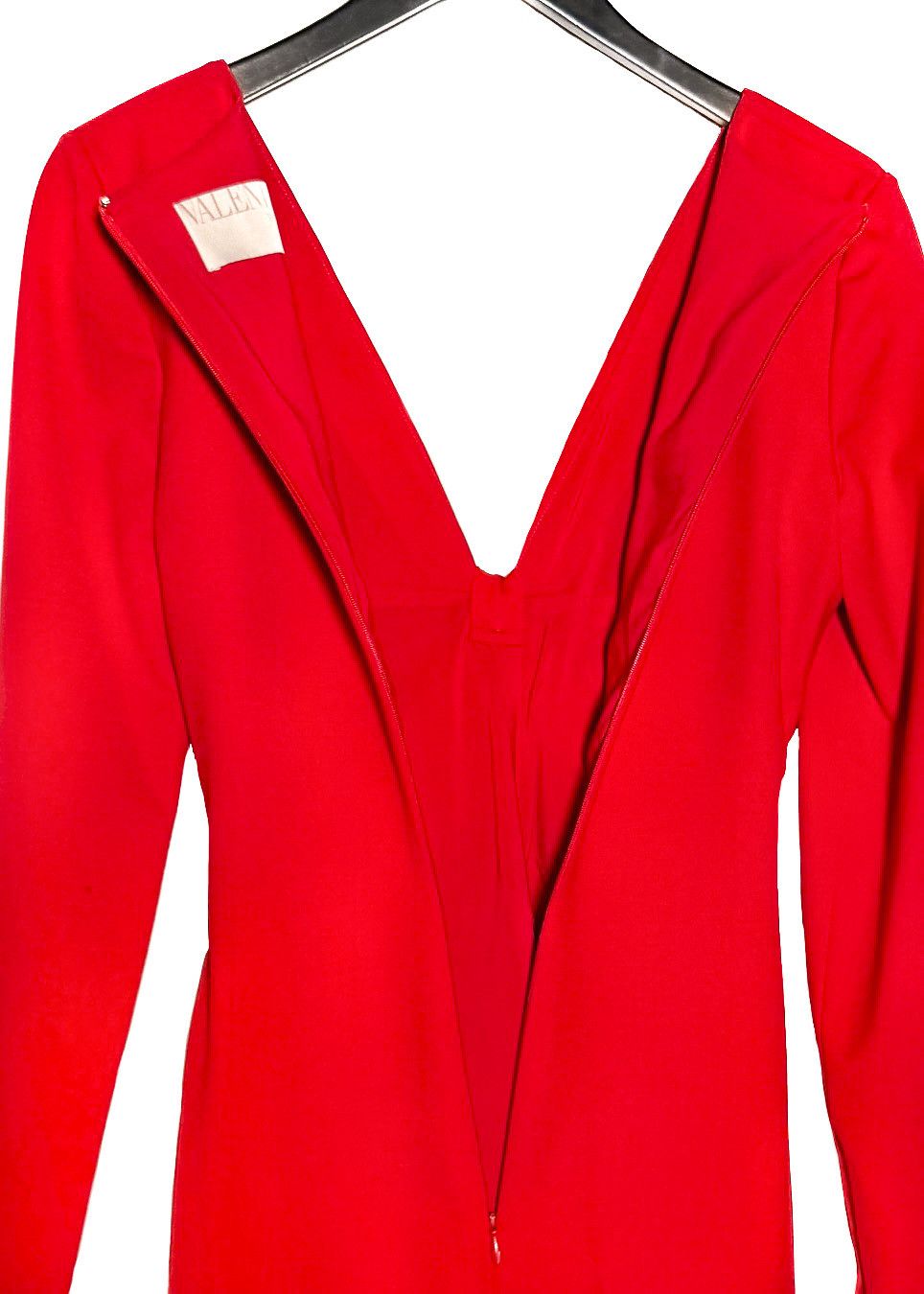 Valentino Valentino Red Techno Couture Bow Accent Long Sleeves Dress Size S / US 4 / IT 40 - 6 Thumbnail