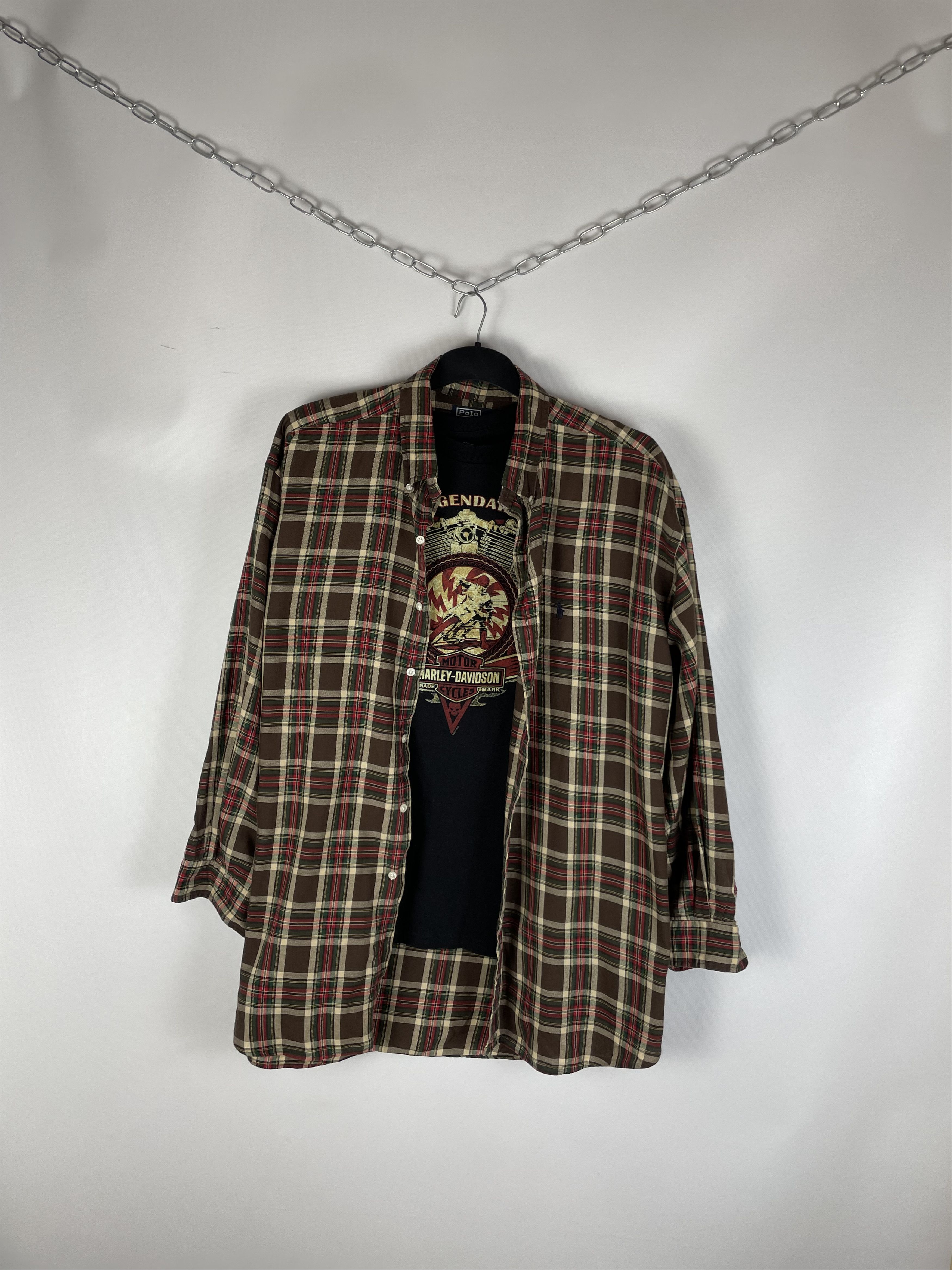 Flannel Flannel Polo Ralph Lauren Vintage Mens Shirt Size US XXL / EU 58 / 5 - 2 Thumbnail