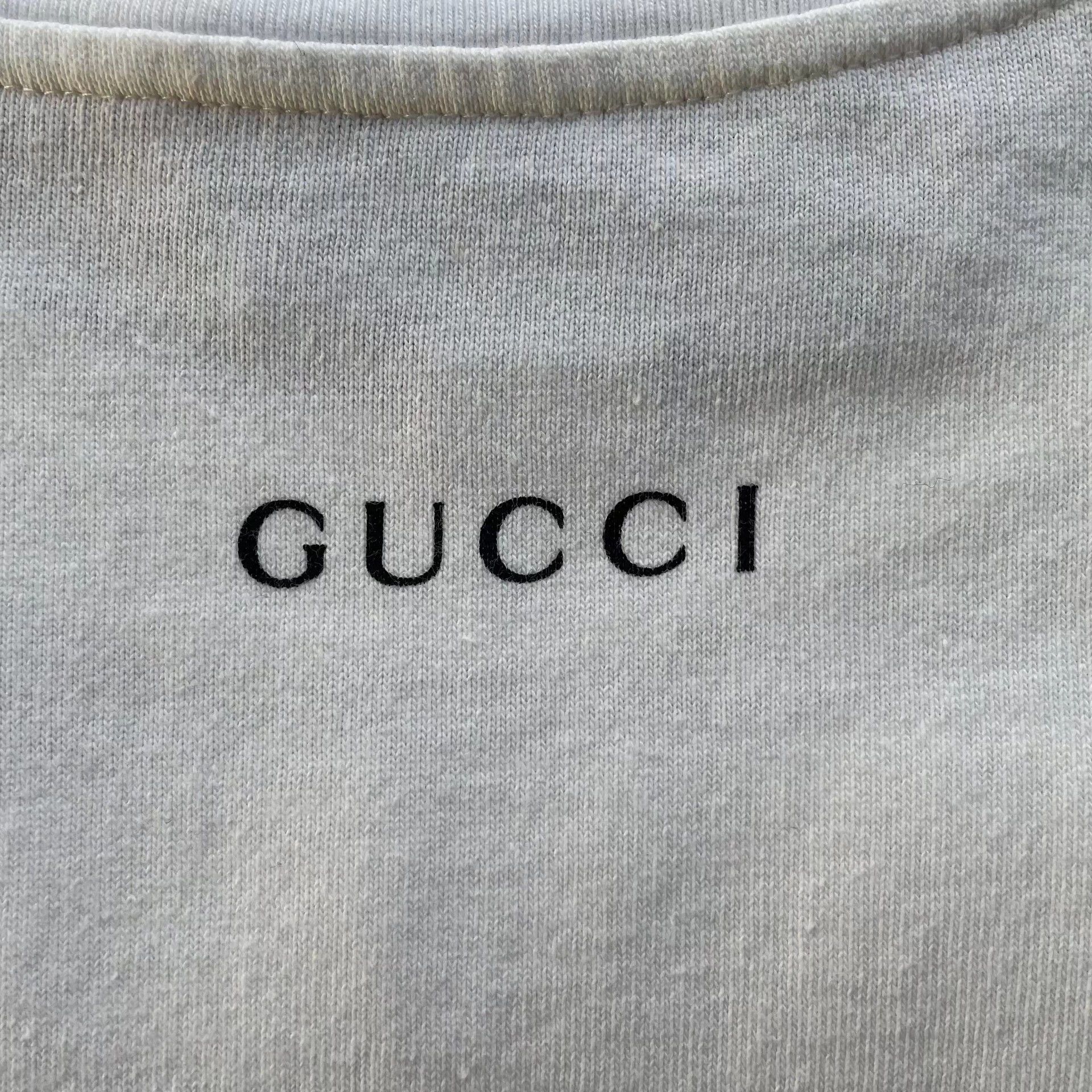 Gucci Gucci apple logo white t-shirt L 95 new Size L / US 10 / IT 46 - 4 Thumbnail