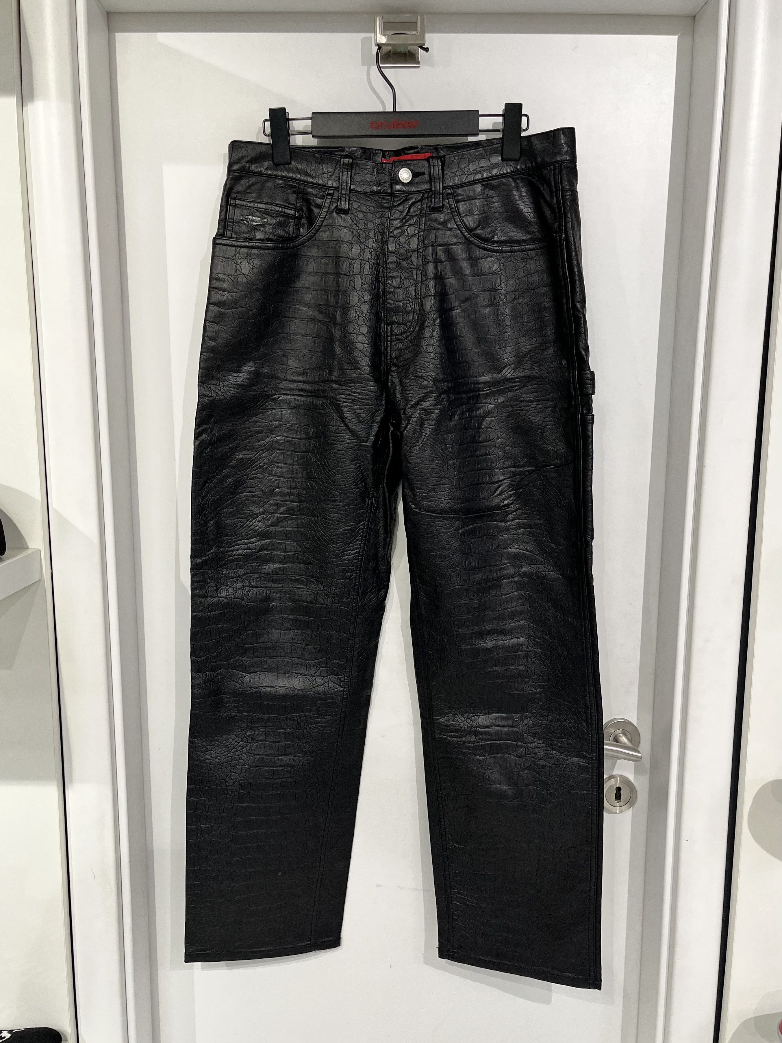 Supreme Supreme Faux Croc Painter Pants Black Size US 32 / EU 48 - 1 Thumbnail