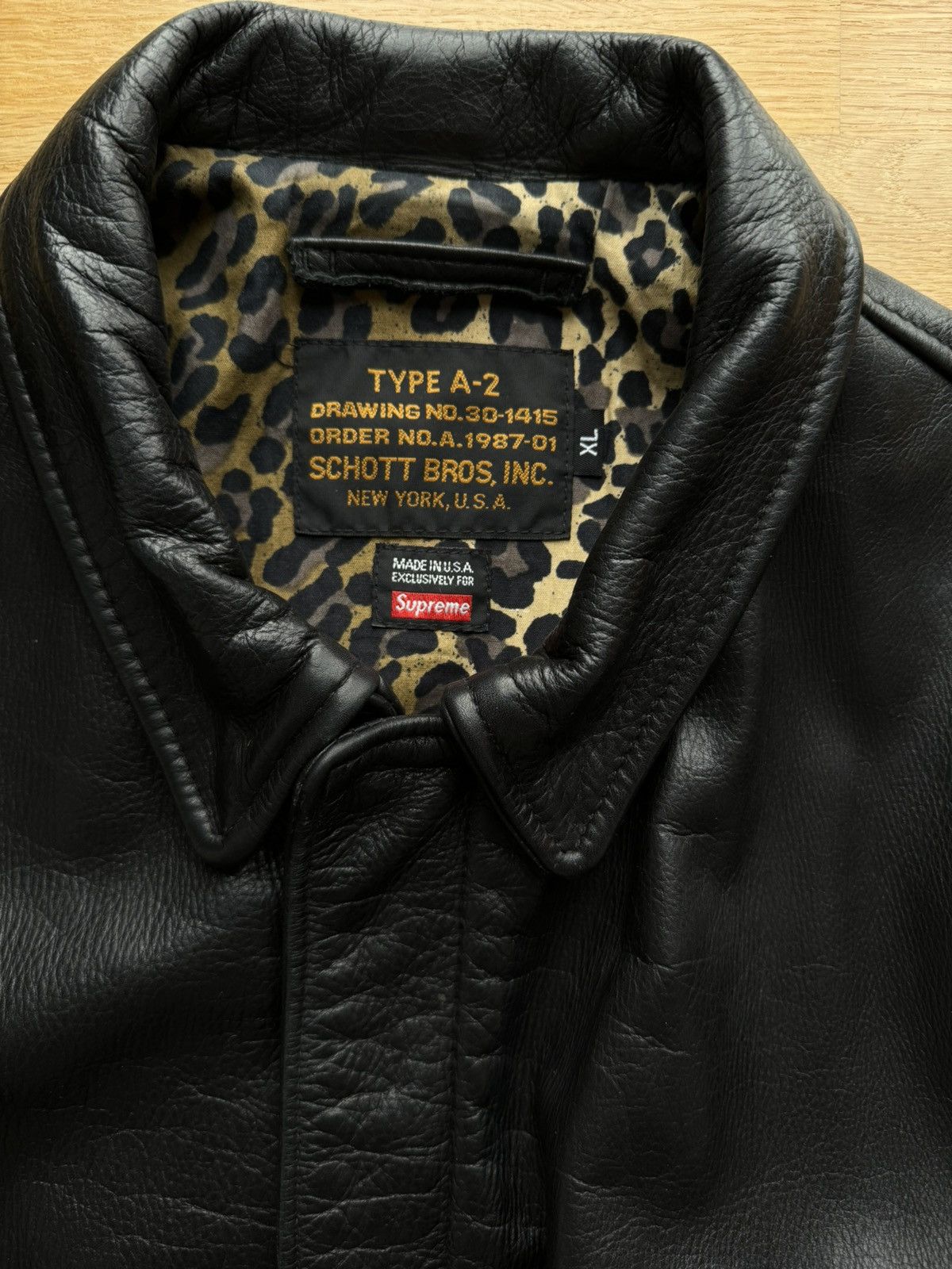 Supreme®/Schott® Leopard Lined Leather Work Jacket – Supreme