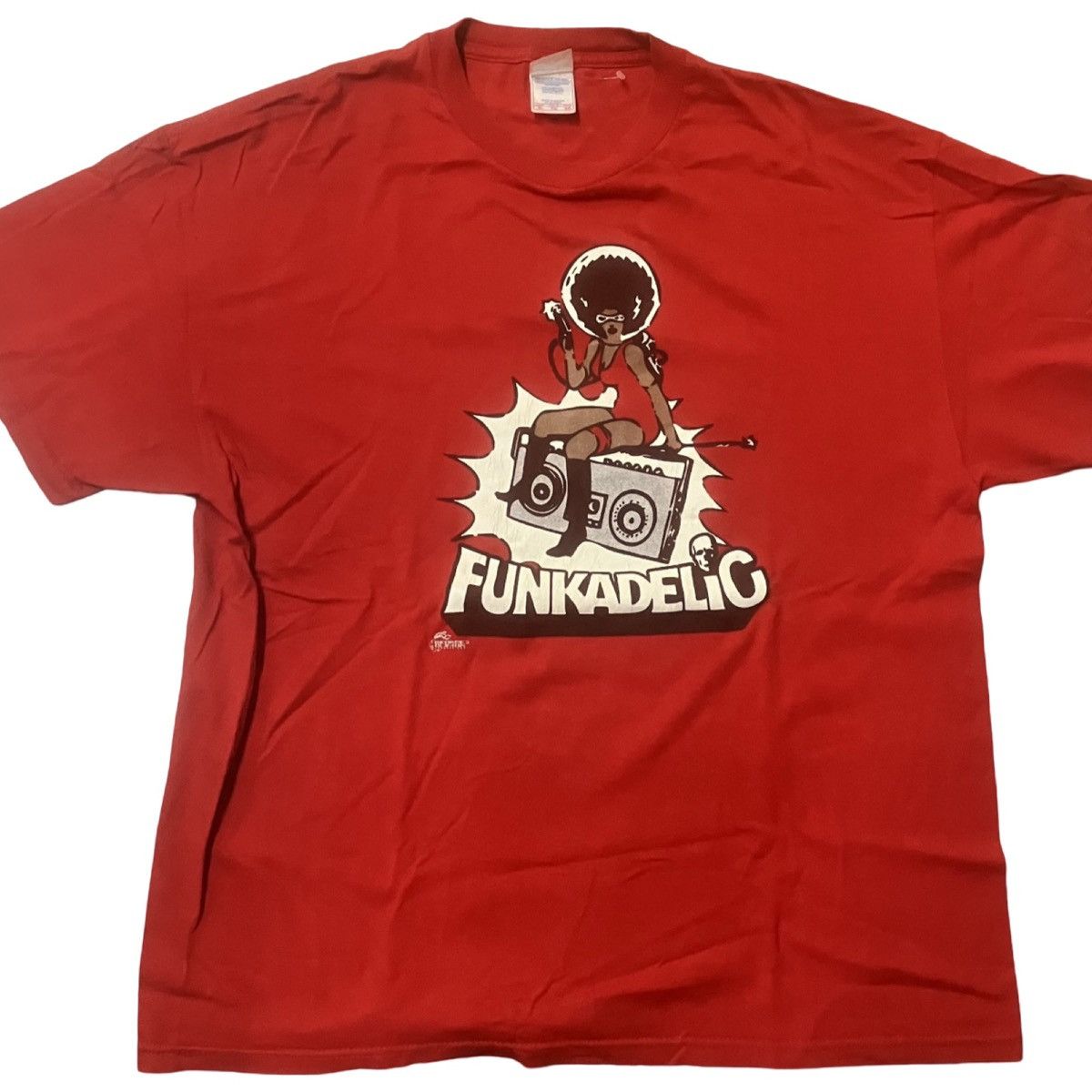 Image of Vintage Late 90S/early Y2K Funkadelic Shirt in Red, Men's (Size XL)