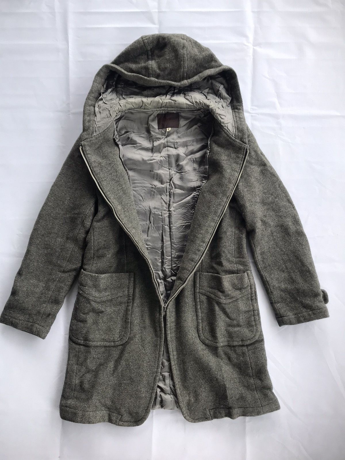 Designer × Japanese Brand × Takeo Kikuchi Vintage Takeo Kikuchi Gray Coats Jacket Size L / US 10 / IT 46 - 4 Thumbnail