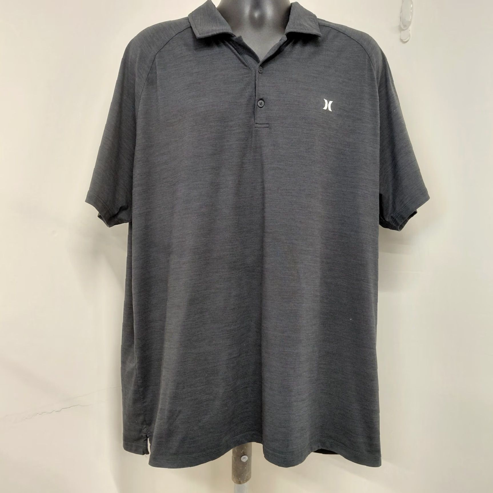 Hurley Hurley Polo Shirt Men’s 2XL Black Heather Short Sleeve Golf Activewear Shirt Regular Fit Logo Button Collared Size US XXL / EU 58 / 5 - 2 Thumbnail