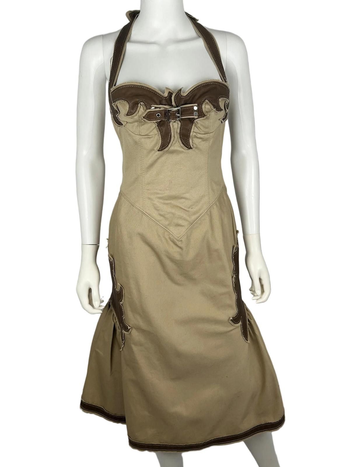 Dsquared2 DSquared² S/S 2006 Western Leather Detail Dress Size S / US 4 / IT 40 - 1 Thumbnail