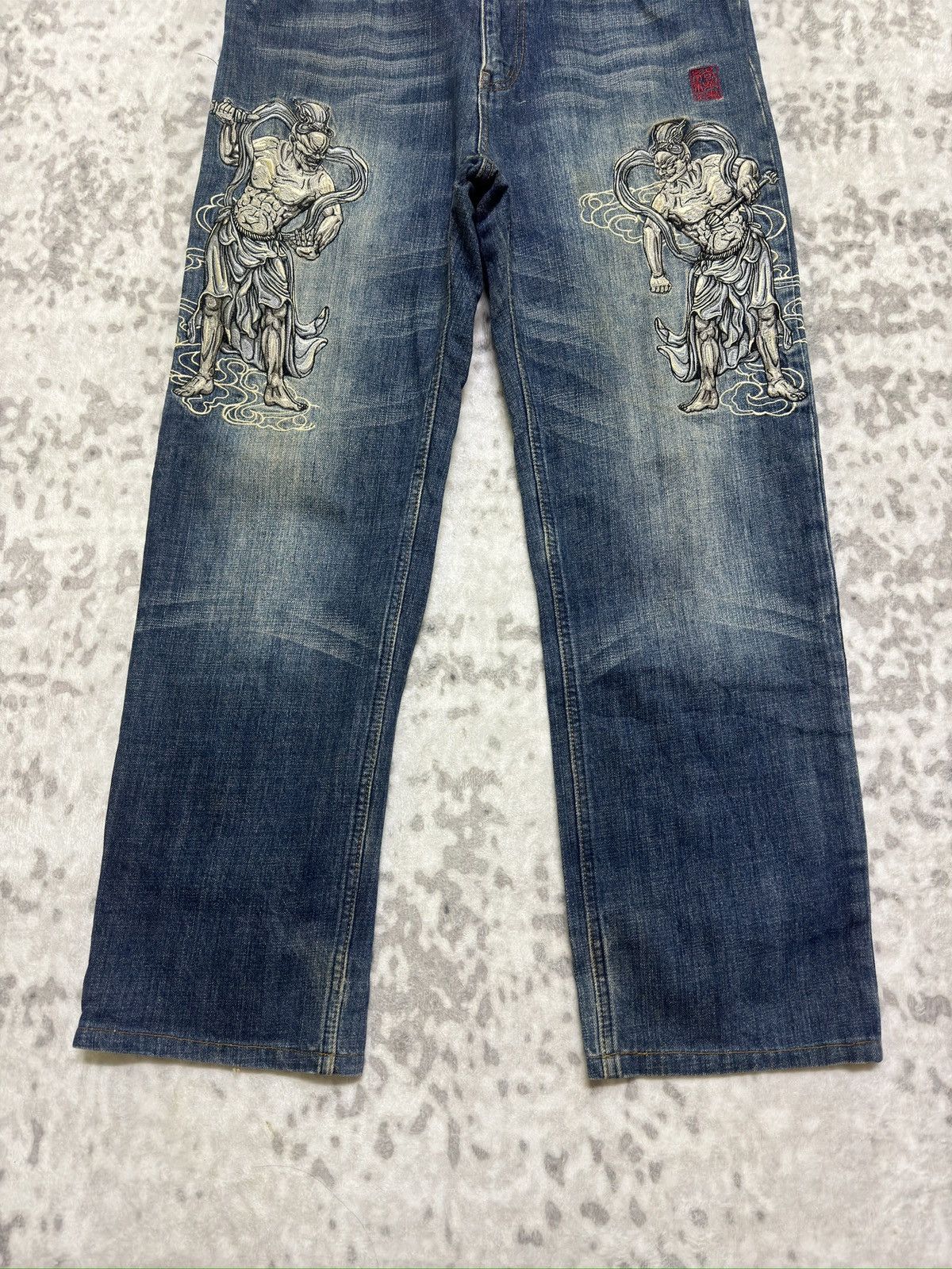 Karakuri Tamashii Y2K Wagara Denim Karakuri Tamashii Wind Thunder God Size US 31 - 6 Thumbnail
