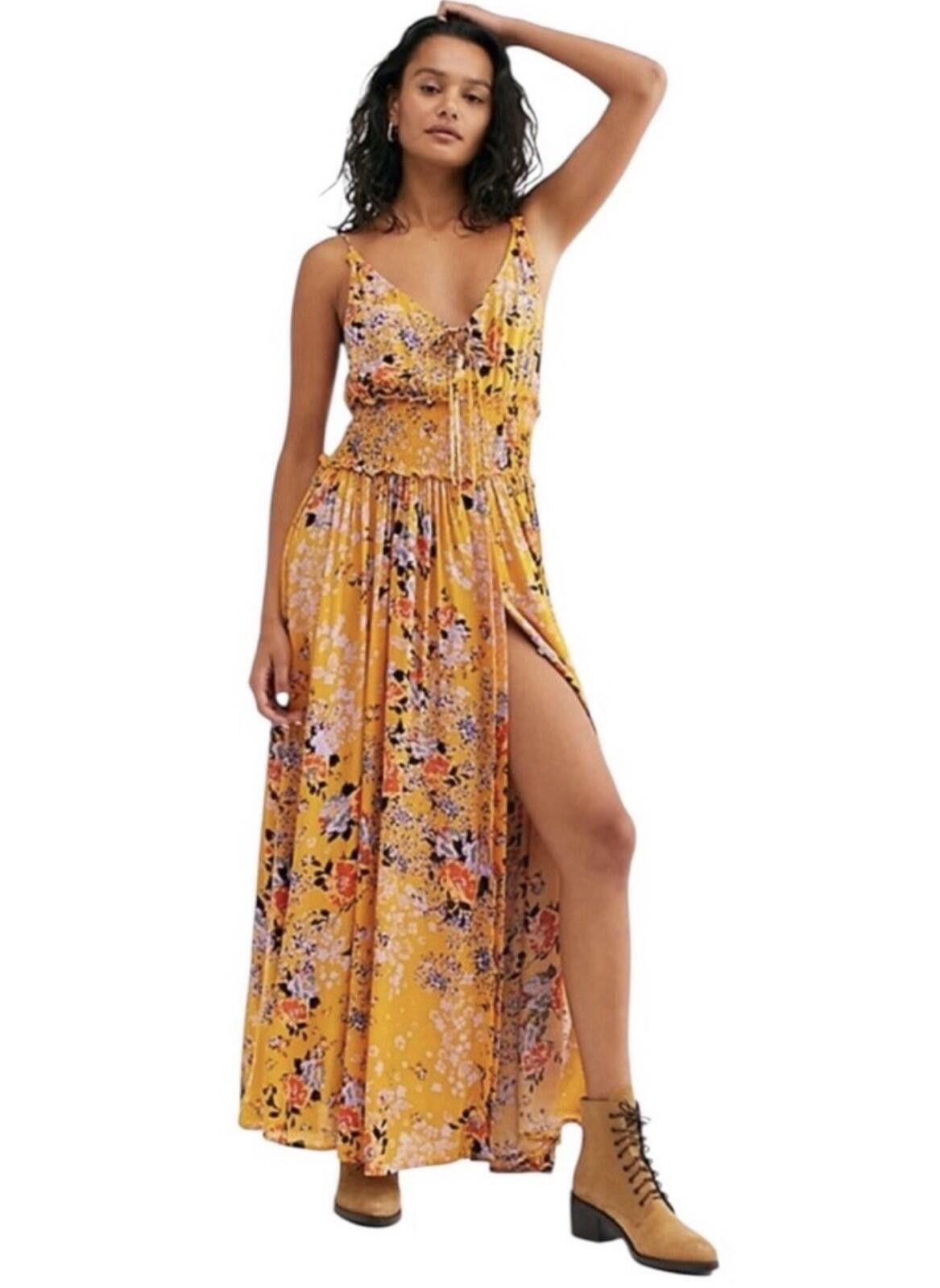 Free People Free People Ready For The Day Floral Maxi Slip Dress XS Size XS / US 0-2 / IT 36-38 - 1 Thumbnail
