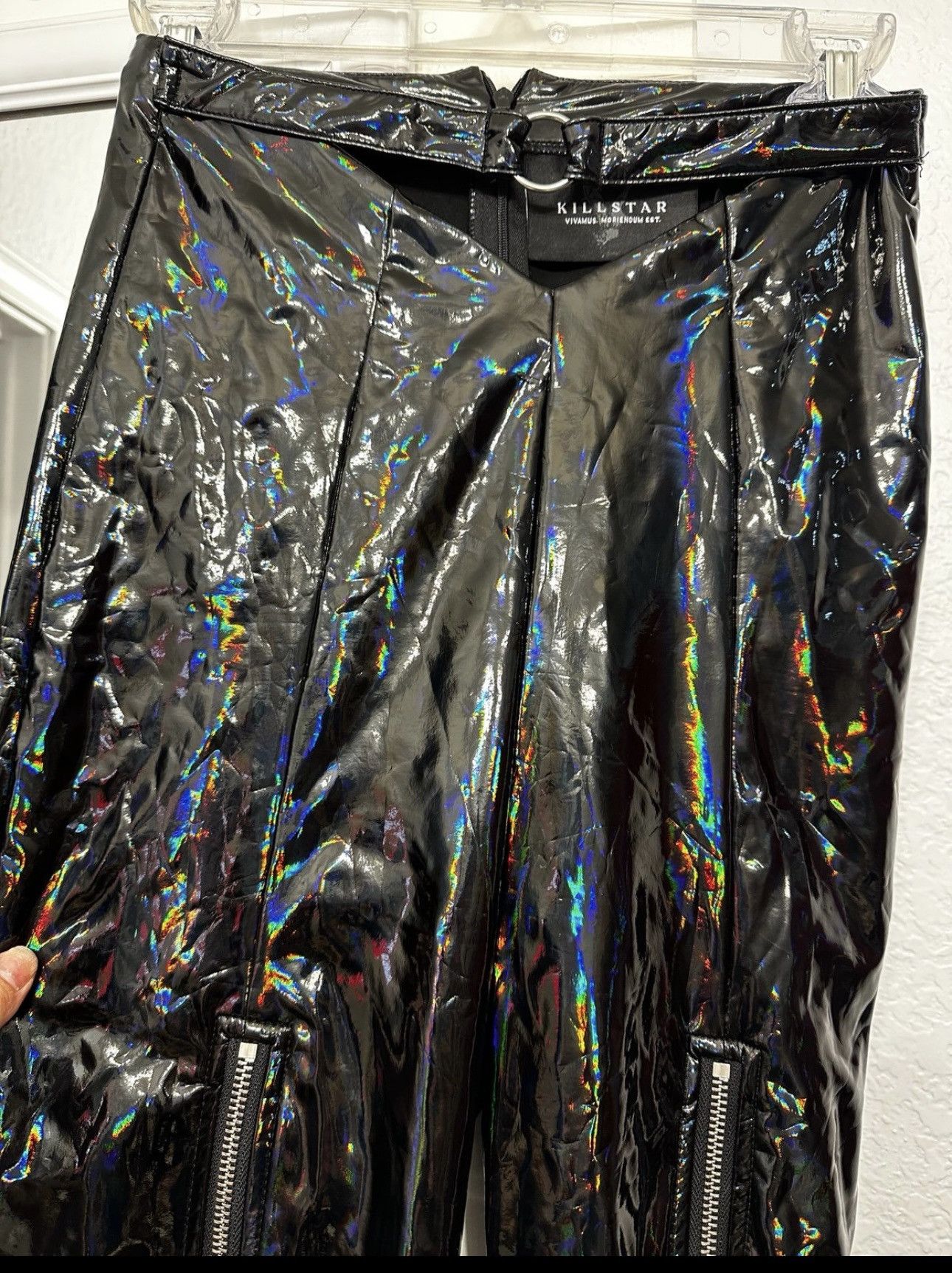 Killstar Flare Holographic Leggings Size 25" / US 0 / IT 36 - 1 Thumbnail