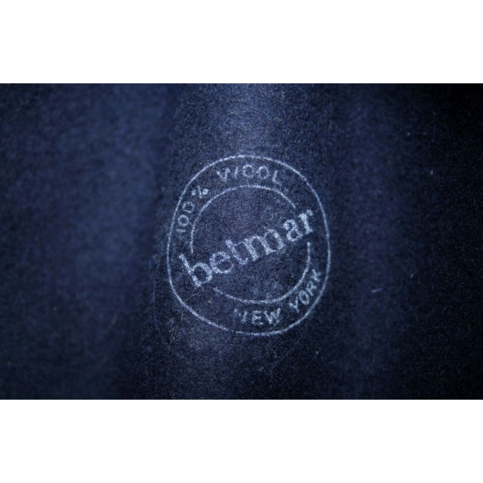 FELT VINTAGE Betmar Fedora Hat Blue Wool Felt Women's XS/S 6 3/4 Hat, Wool, 100% Wool, Spain, Excellent Condition, Gimbels Size ONE SIZE - 7 Thumbnail