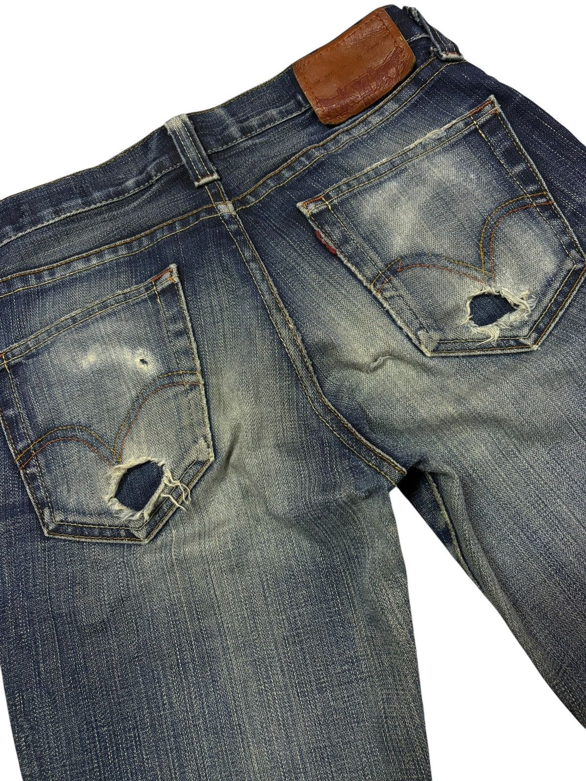 Levi's Vtg 90s Levis Japan 517 Bootcut Distressed Jeans Size US 28 / EU 44 - 6 Thumbnail