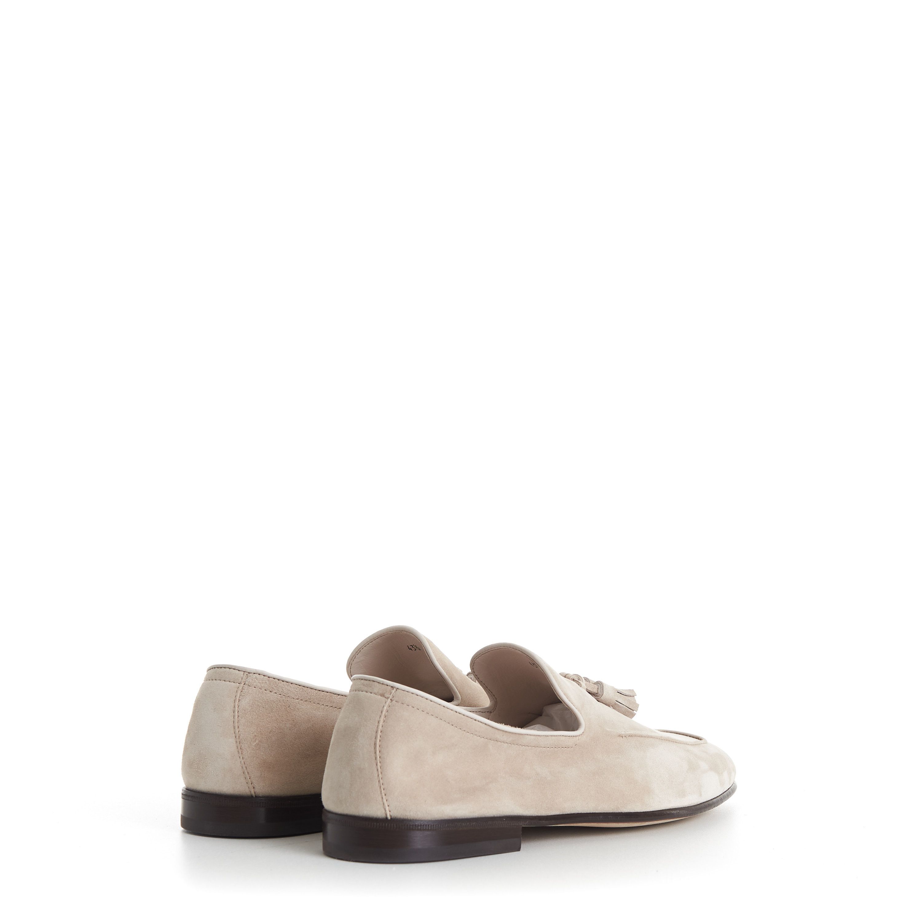 Brunello Cucinelli Sand Suede Unlined Loafers With Tassels Size US 10.5 / EU 43-44 - 8 Thumbnail