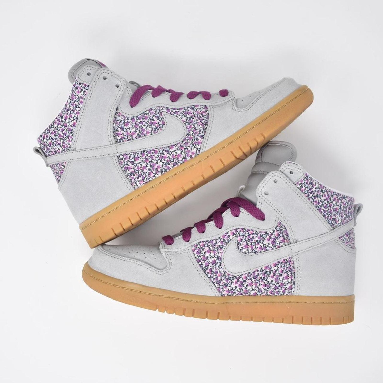 Nike 2008 Nike Dunk High “Logan Berry Floral” Size US 7 / IT 37 - 2 Thumbnail