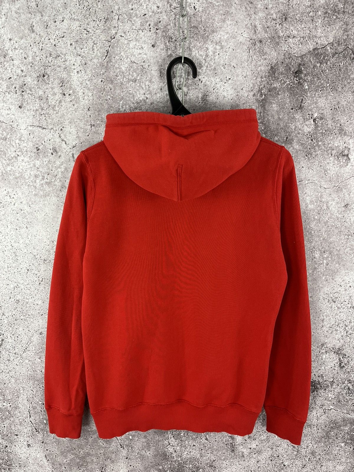 Nike × Vintage Vintage 2000s Nike Hoodie Big Logo Swoosh Embroidery Red Size L / US 10 / IT 46 - 7 Thumbnail