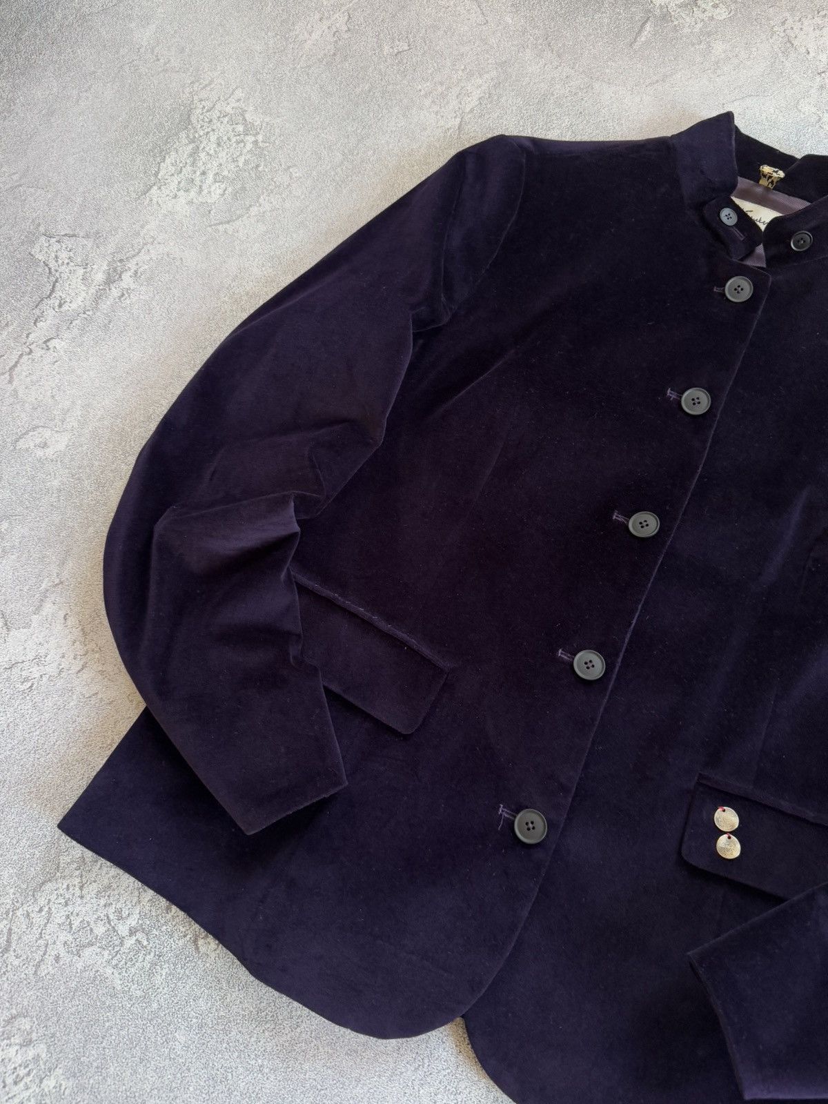 Designer Luis Trenker 48size velour purple blazer jacket coat Size XL / US 12-14 / IT 48-50 - 3 Thumbnail