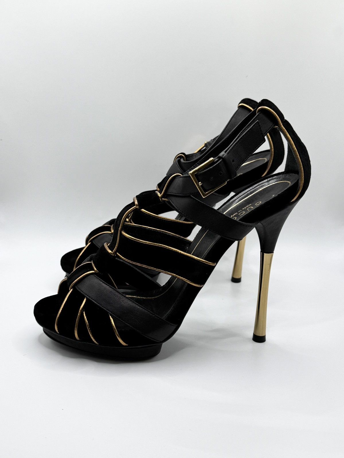 Gucci Vintage Gucci Malika Velvet Gladiator Heels Size US 8 / IT 38 - 2 Thumbnail