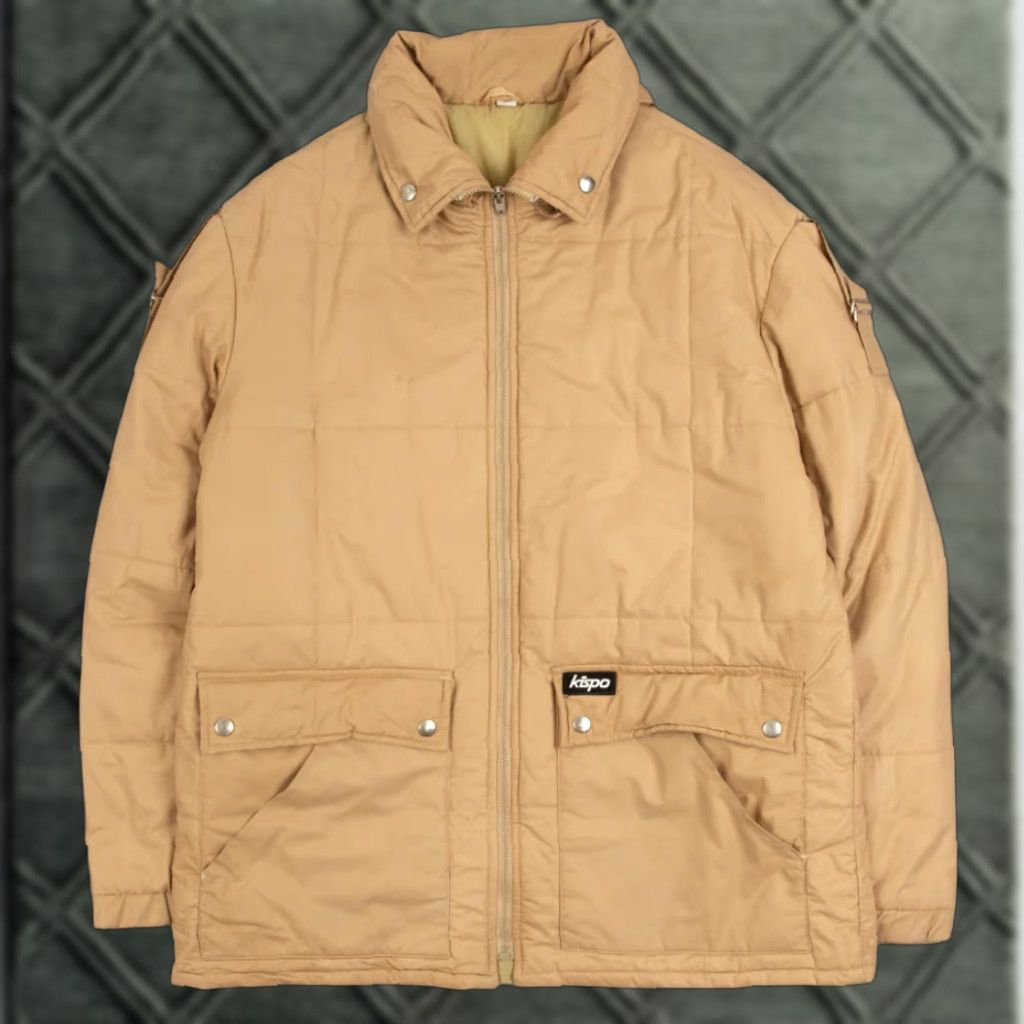 Vintage VINTAGE 90s Puffer Down Ski Jacket L Women's Beige Outdoor Pullover Size L / US 10 / IT 46 - 1 Thumbnail