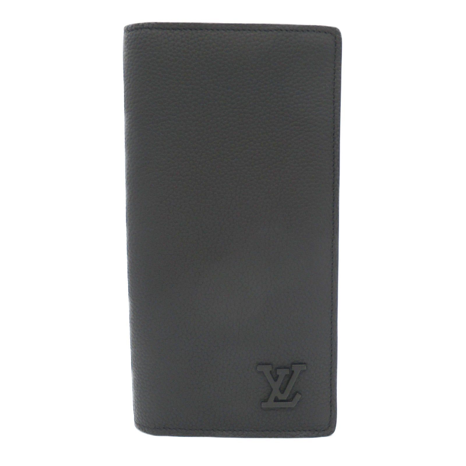 Louis Vuitton Portofeuil Brothers Nm Bi-Fold Long Wallet Leather Aerogram Black Noir