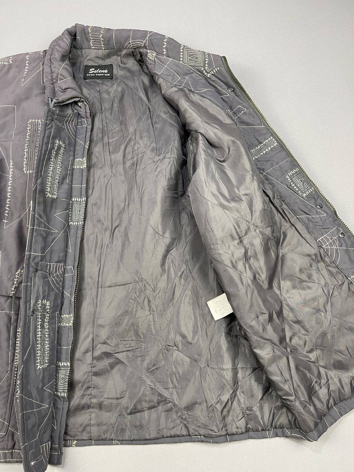 Japanese Brand Patchwork Sashiko Style Quilted Chore Jacket Size US M / EU 48-50 / 2 - 10 Thumbnail
