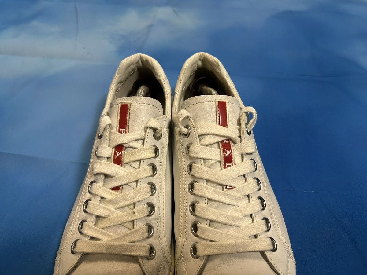 Prada Vintage Prada Sport Logo White Leather Sneakers Shoes Size US 10 / EU 43 - 3 Thumbnail