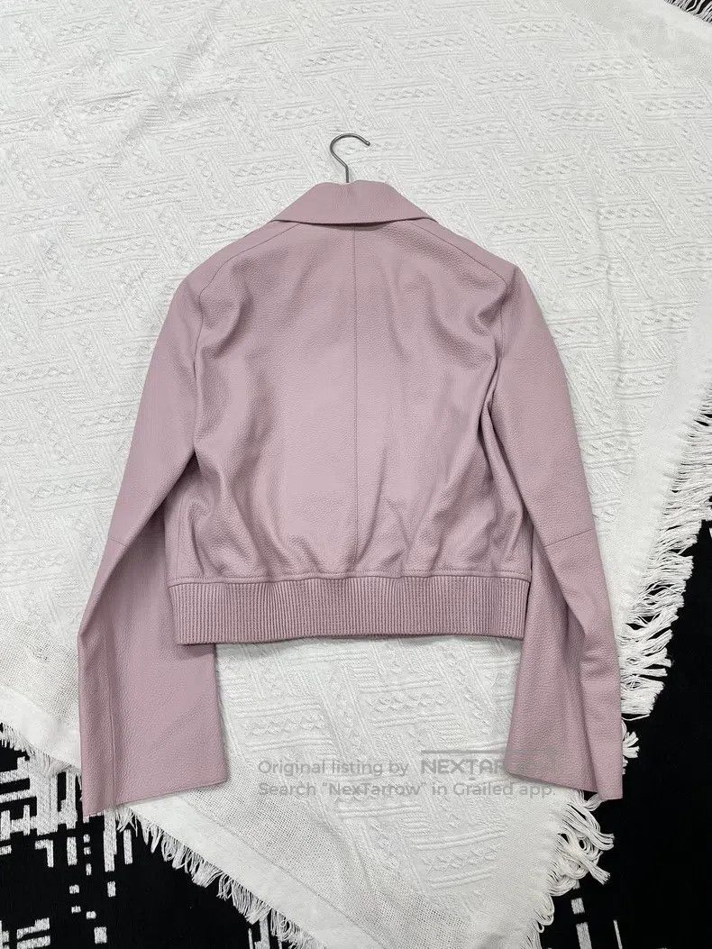 Hermes Hermes Pink Purple Deerskin Jacket Size XXS / US 00 / IT 34 - 3 Thumbnail