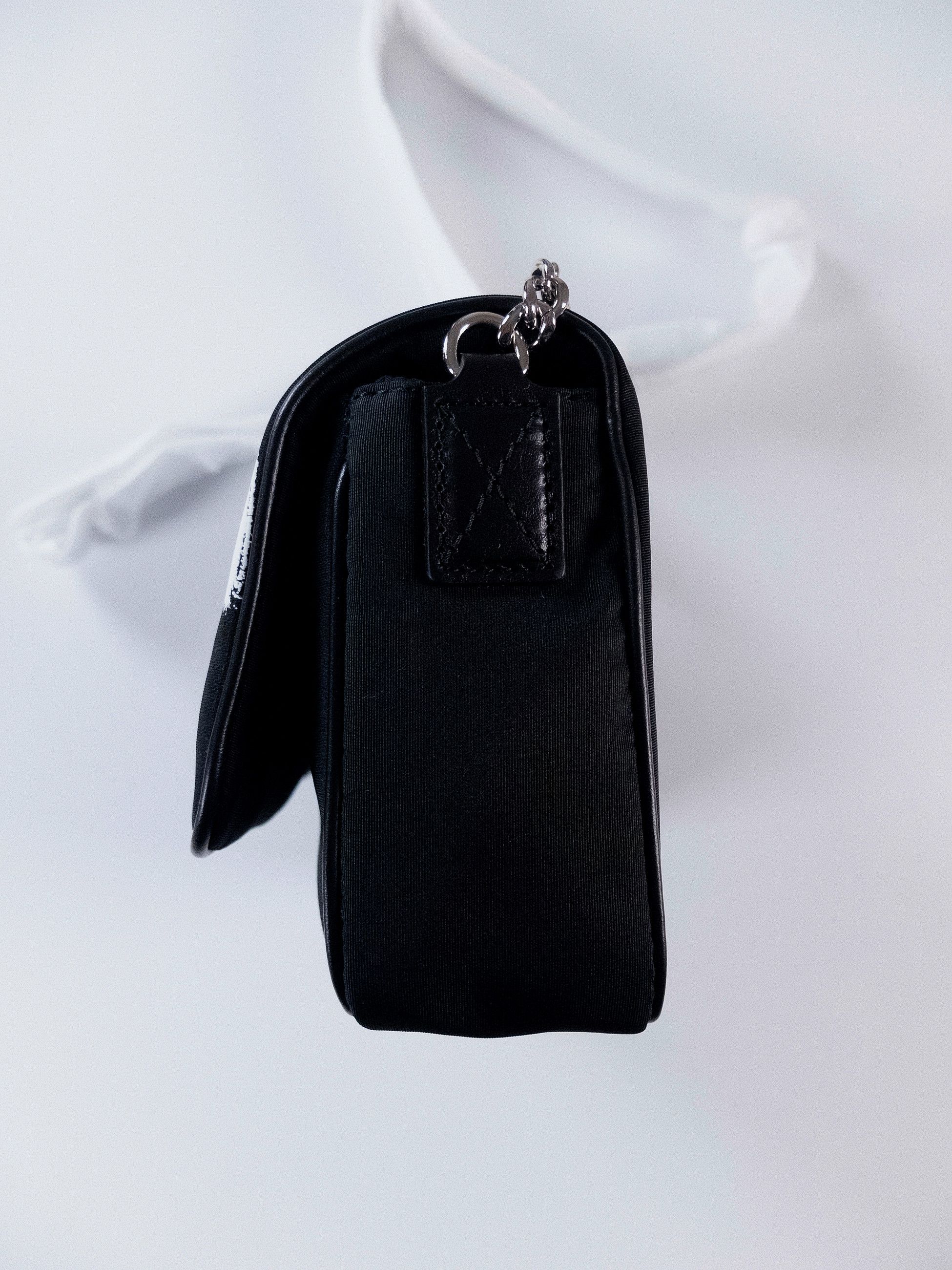 Alexander McQueen ALEXANDER MCQUEEN Skull Black nylon Graffiti logo bag Size ONE SIZE - 7 Thumbnail