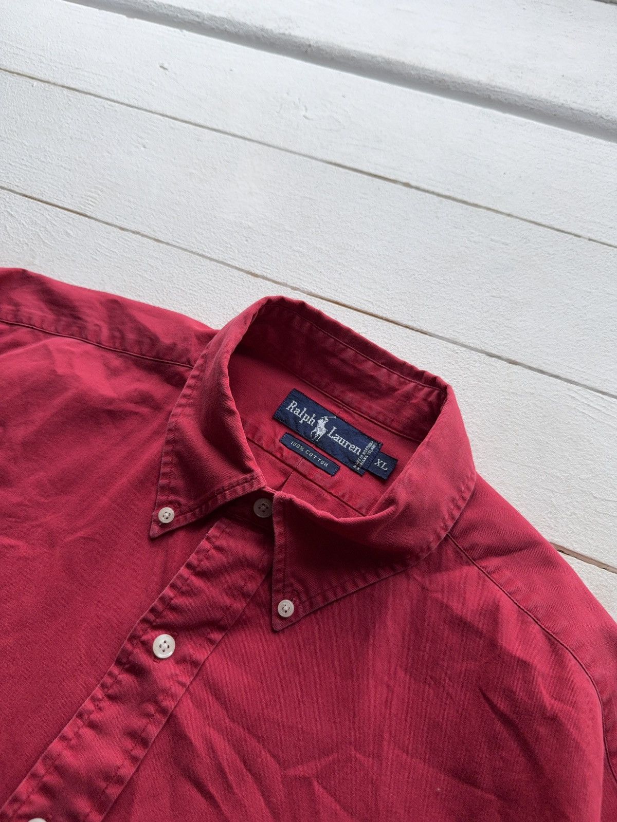 Polo Ralph Lauren Vintage Ralph Lauren faded Red Cotton Button-Down Shirt XL Size US XL / EU 56 / 4 - 5 Thumbnail