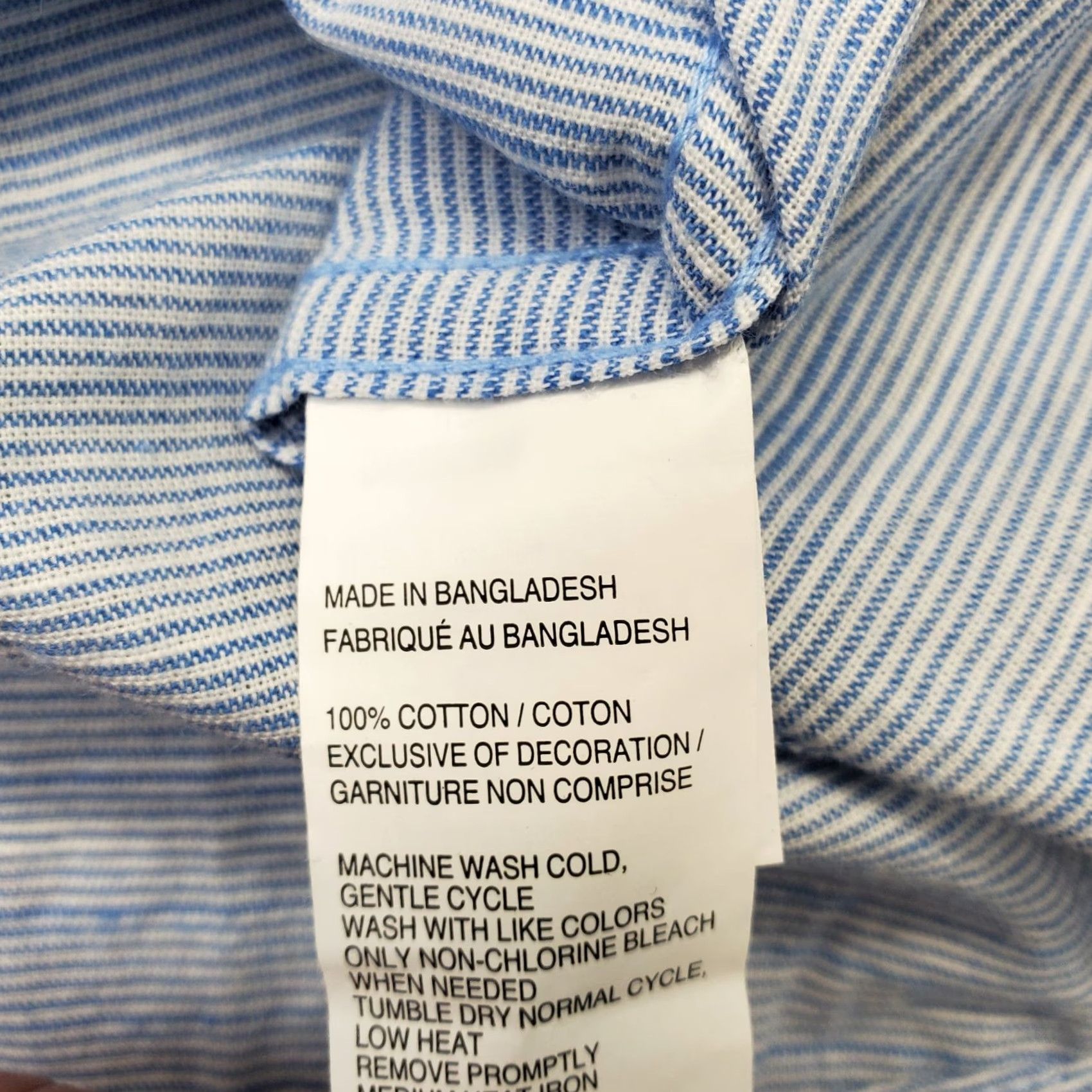 Izod IZOD Saltwater Shirt Mens Small Blue Pinstripe Short Sleeve Button-Up Size US S / EU 44-46 / 1 - 7 Thumbnail