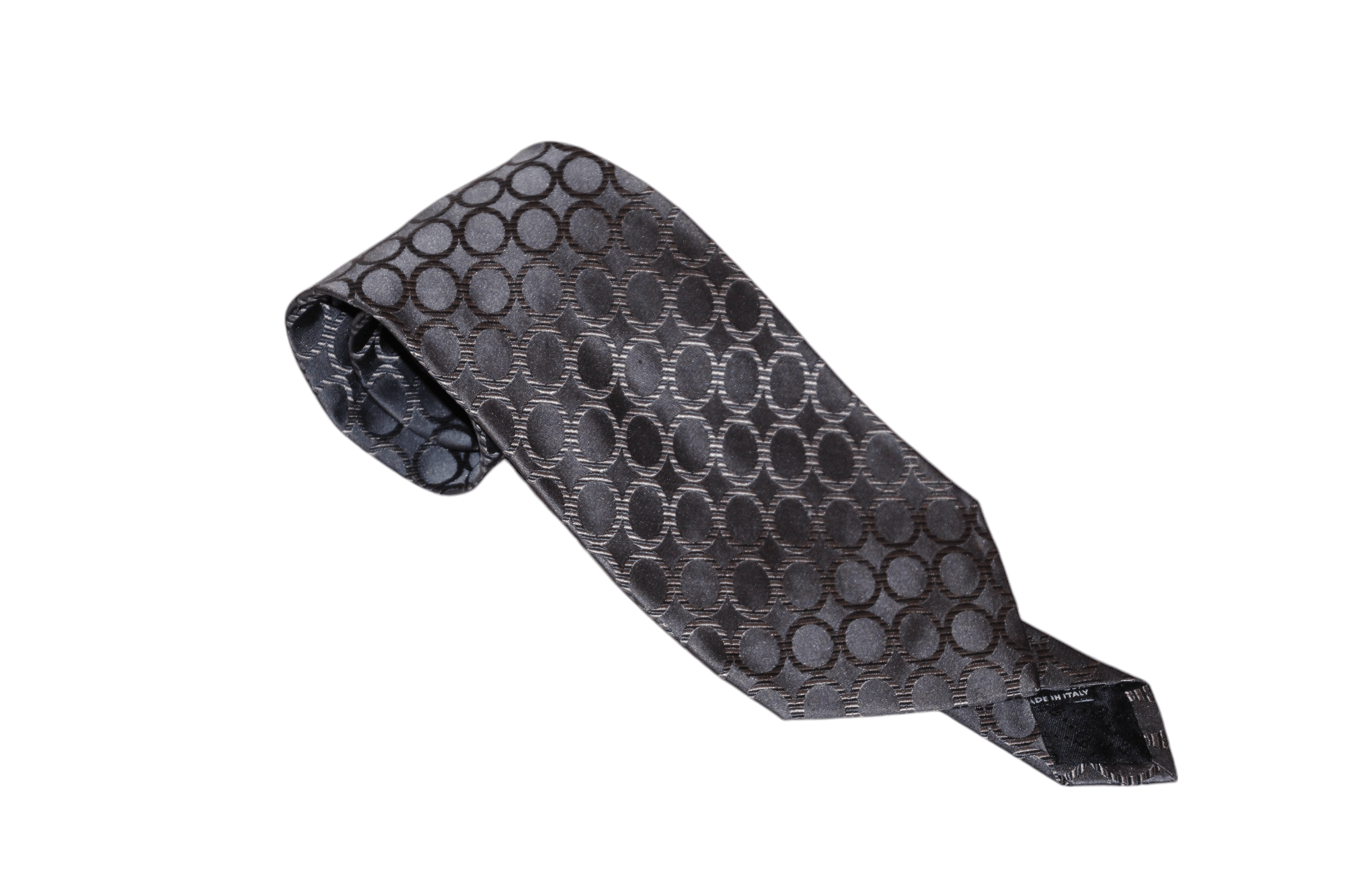 Gucci Luxury Gucci Abstract Circle Patterns Jacquard Silk Tie Size ONE SIZE - 1 Thumbnail