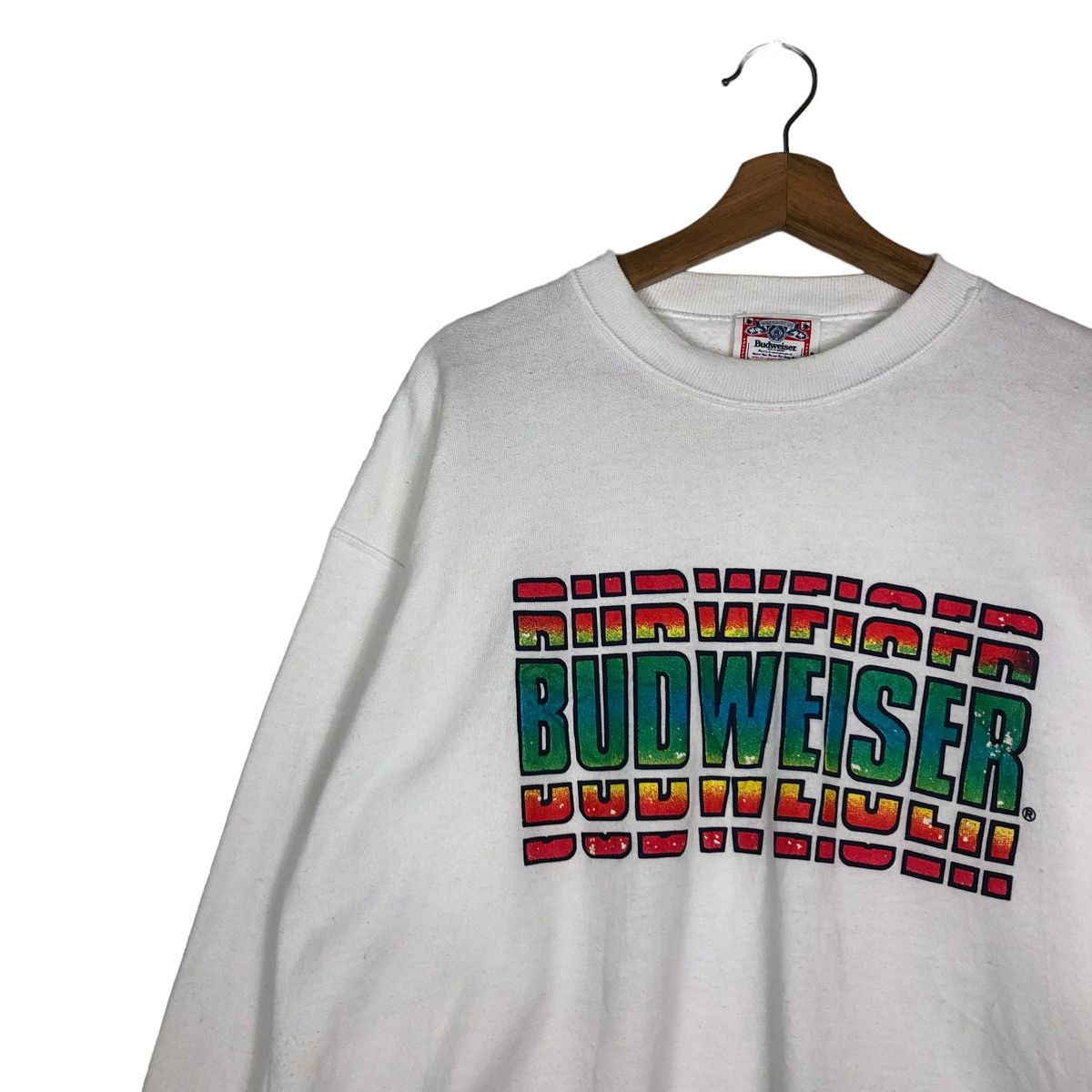 Japanese Brand × Vintage 🔥VINTAGE SWEATSHIRT BUDWEISER BIG LOGO Size US L / EU 52-54 / 3 - 7 Thumbnail