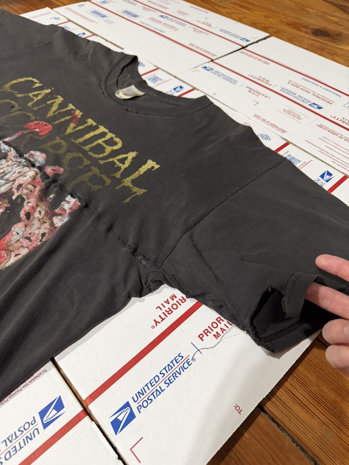 Vintage Vinage 2002 Cannibal Corpse Neck Break Tour Tee XL Size US XL / EU 56 / 4 - 5 Thumbnail
