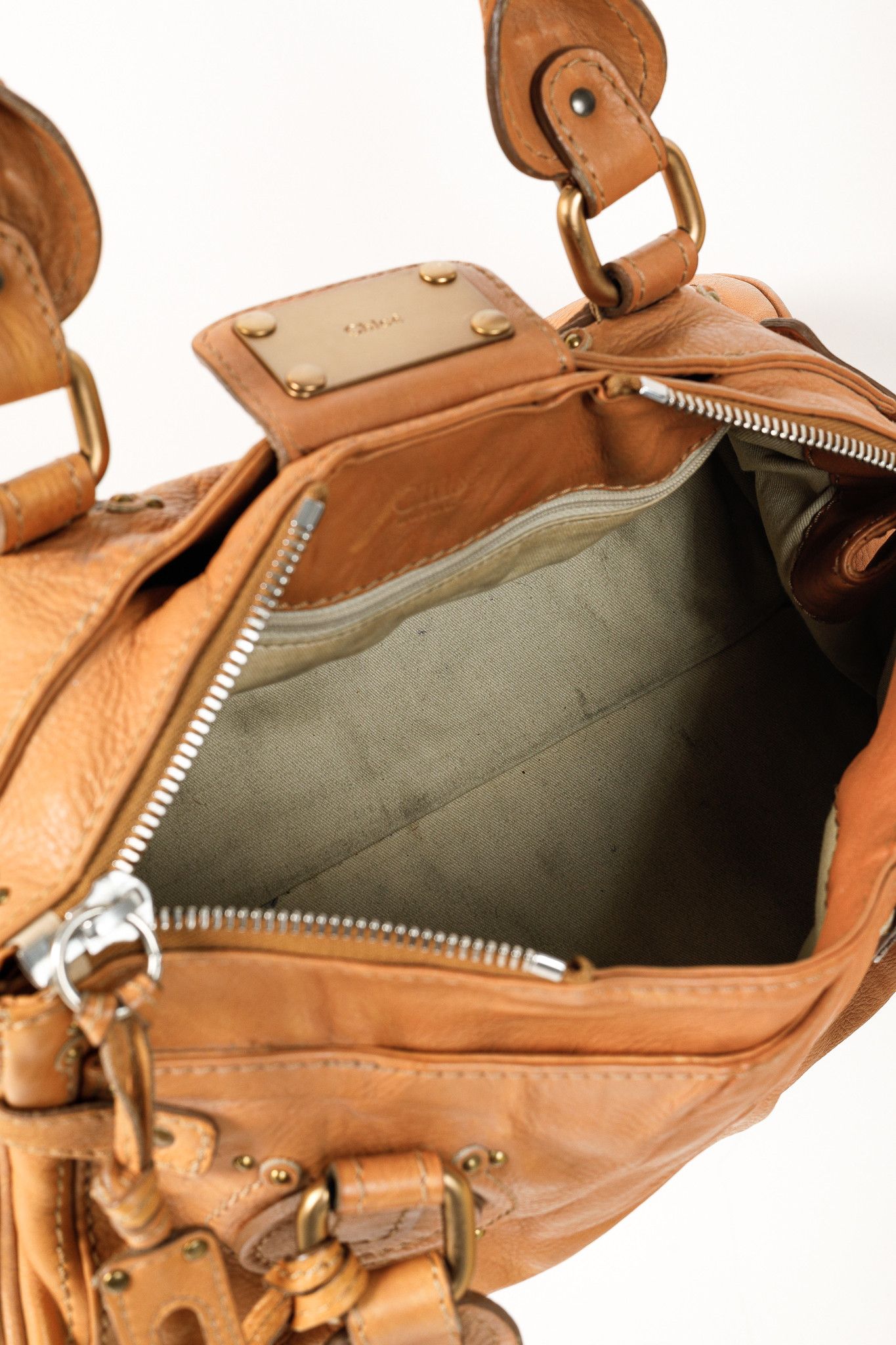 Chloe Chloe Paddington Giant Padlock Caramel Leather Bag Size ONE SIZE - 13 Thumbnail
