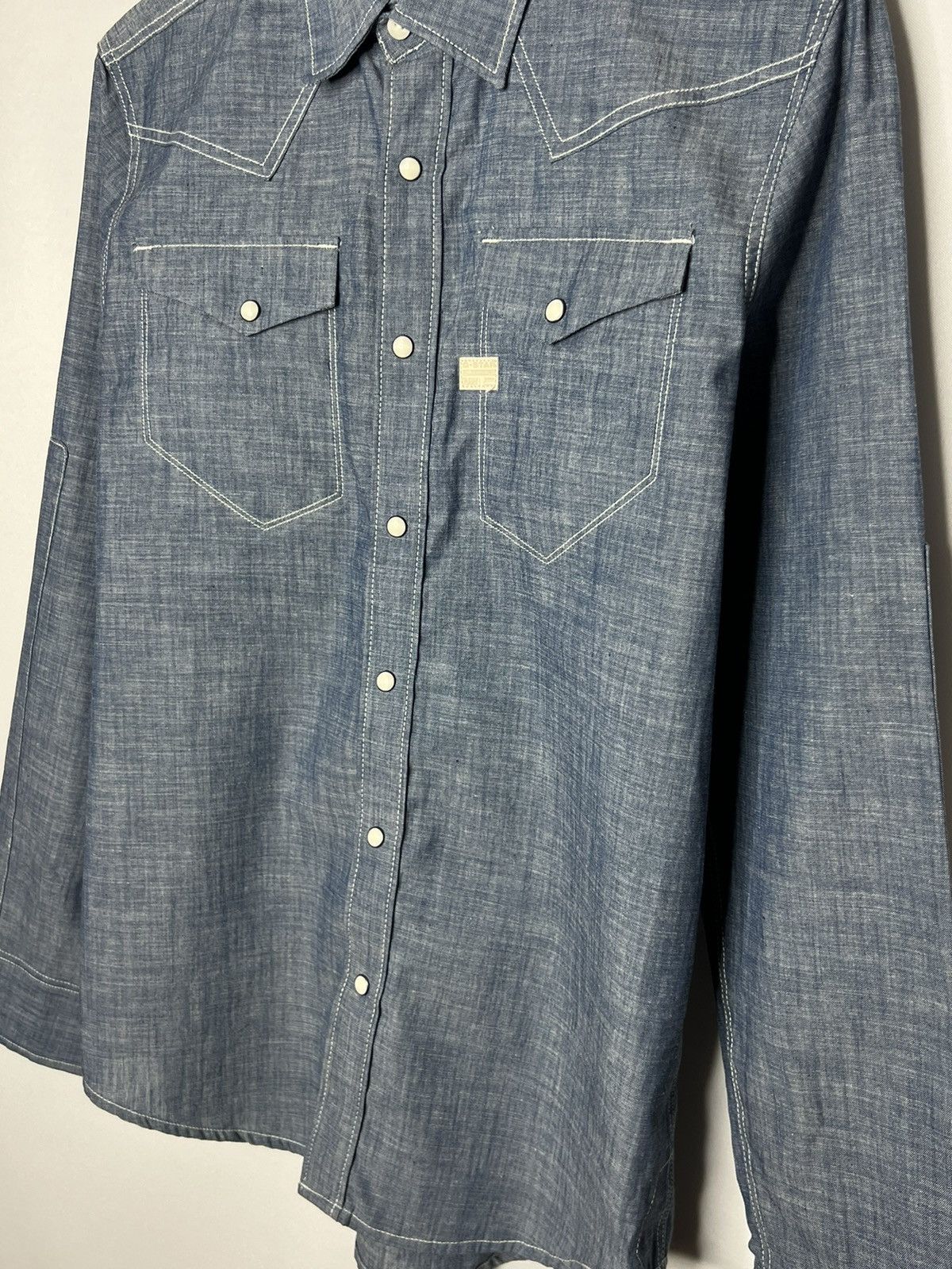 Designer × G-Star 🔥 G Star Raw Denim Long Sleeve Shirt Overshirt Button UP 🔥 Size US S / EU 44-46 / 1 - 5 Thumbnail