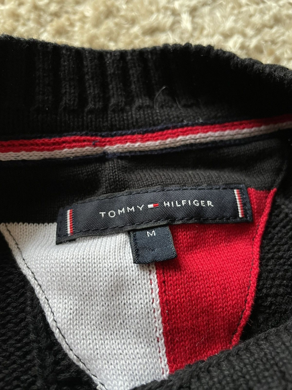 Tommy Hilfiger × Vintage Vintage Tommy Hilfiger Cable Knit Sweatshirt Size US M / EU 48-50 / 2 - 5 Thumbnail