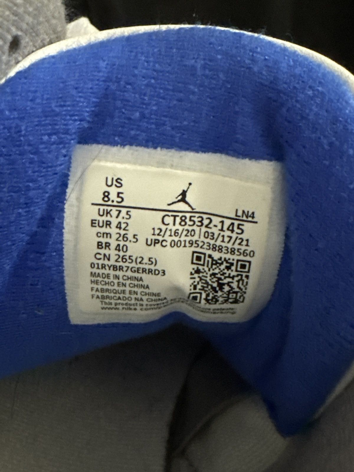 Nike Air Jordan 3 Retro Racer Blue Size US 8.5 / EU 41-42 - 5 Thumbnail