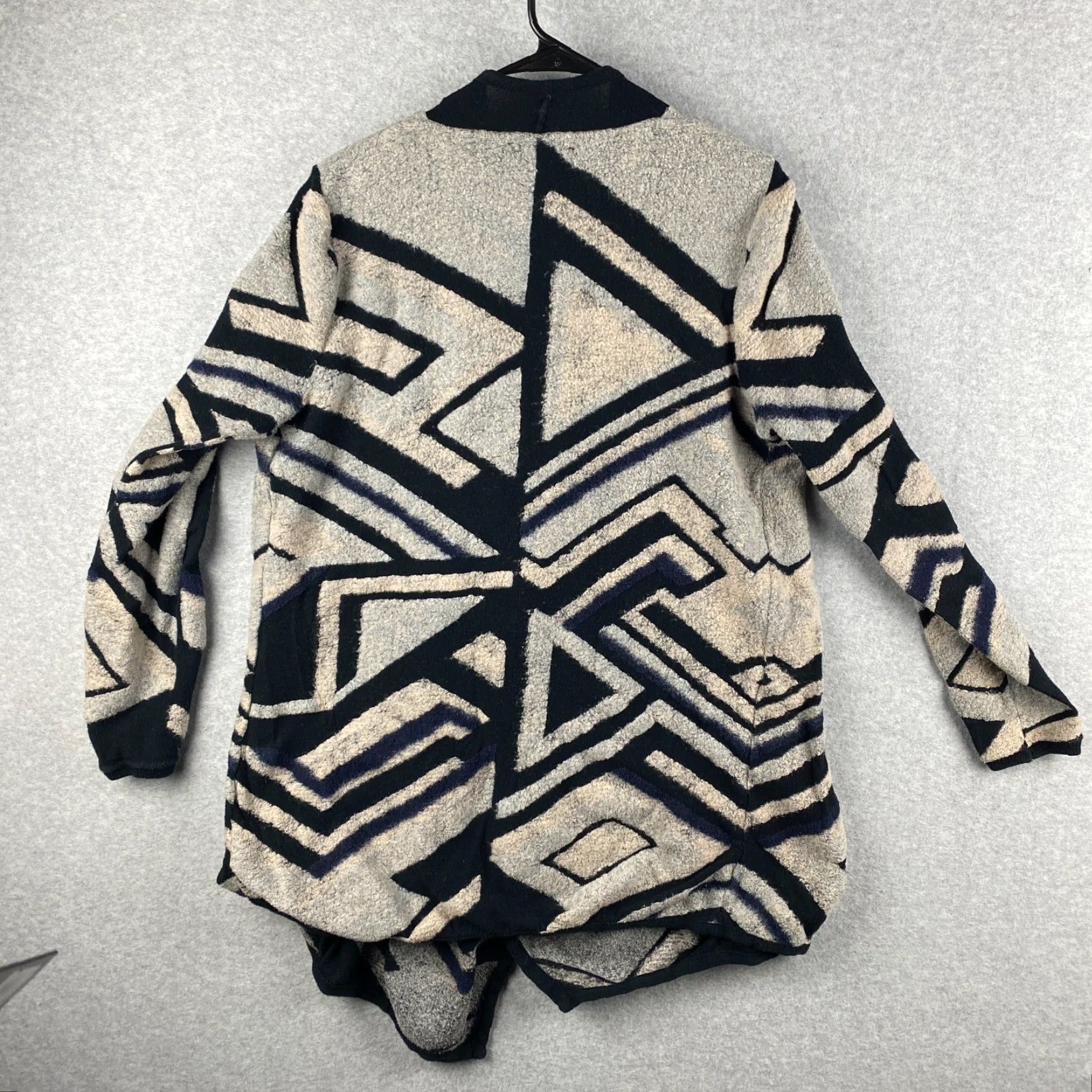 Lucky Brand Lucky Brand Cardigan Sweater Womens L Multicolor Geometric Open Front Round Neck Long Sleeve Pullover Regular Fit Machine Washable Size L / US 10 / IT 46 - 5 Thumbnail