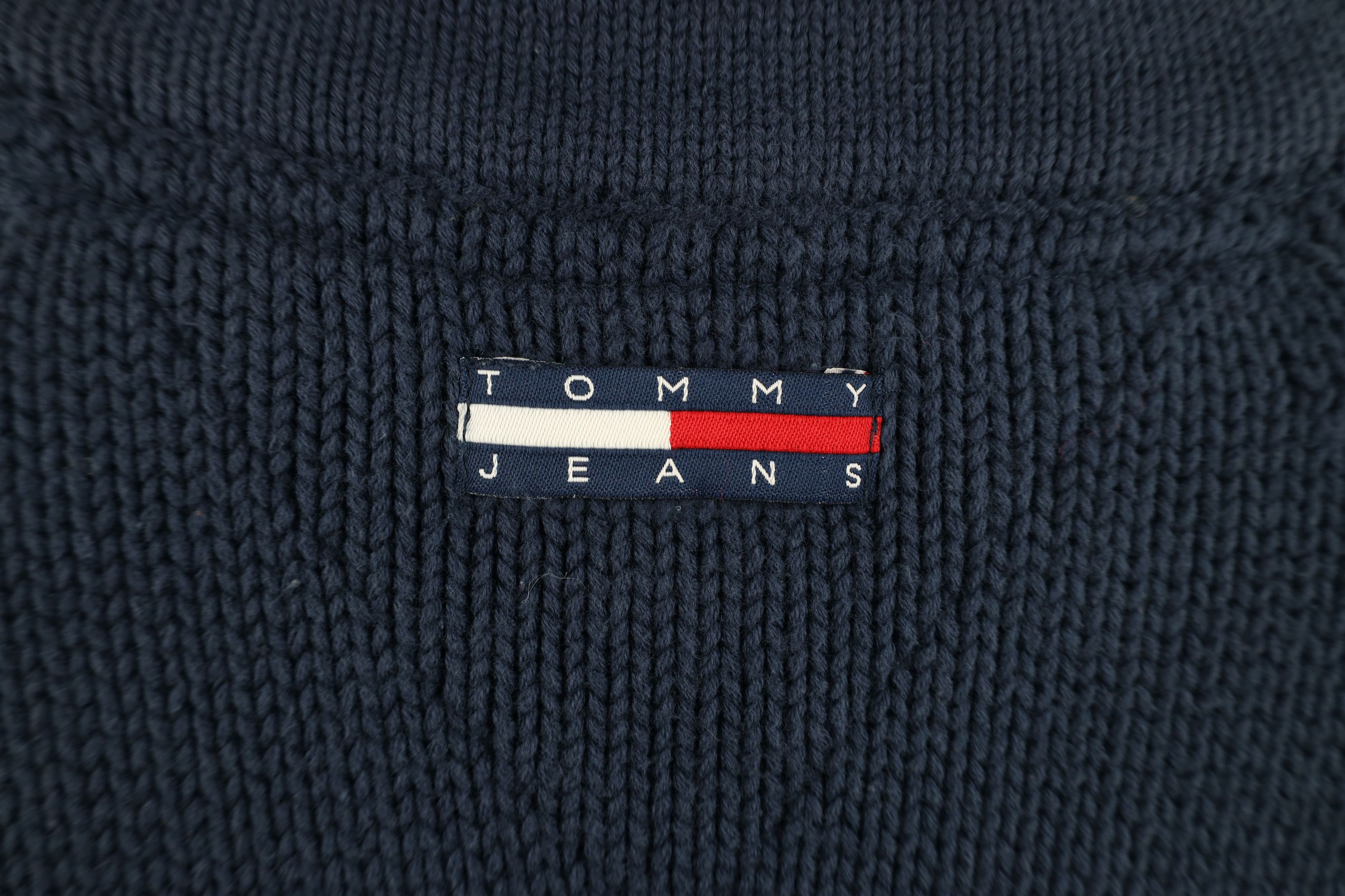 Tommy Hilfiger Vintage 90s Tommy Hilfiger Spell Heavy Knit Half Zip Sweater Size US XXL / EU 58 / 5 - 11 Thumbnail