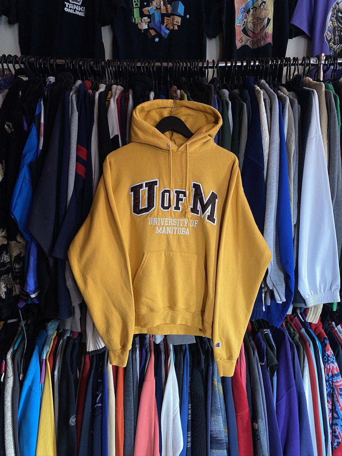 Champion VINTAGE CHAMPION U OF M UNIVERSITY HOODIE Y2k Size US M / EU 48-50 / 2 - 1 Thumbnail