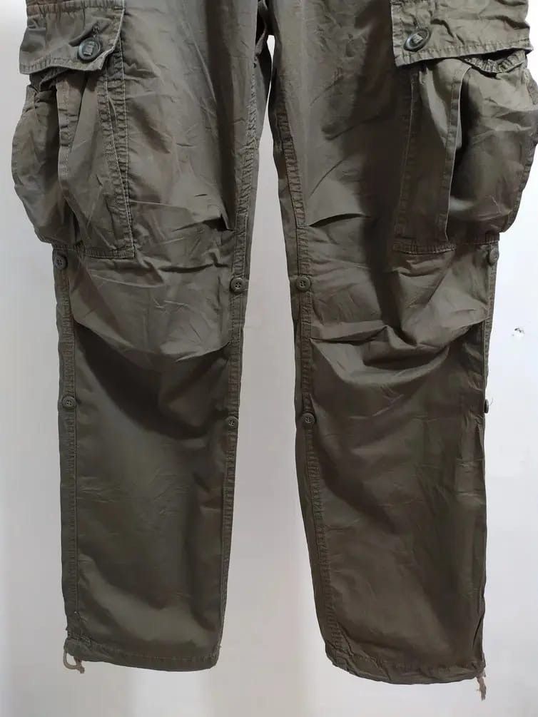 Japanese Brand BACK NUMBER Drawstring Waist/Hem MultiPocket Tactical Pants Size US 30 / EU 46 - 4 Thumbnail