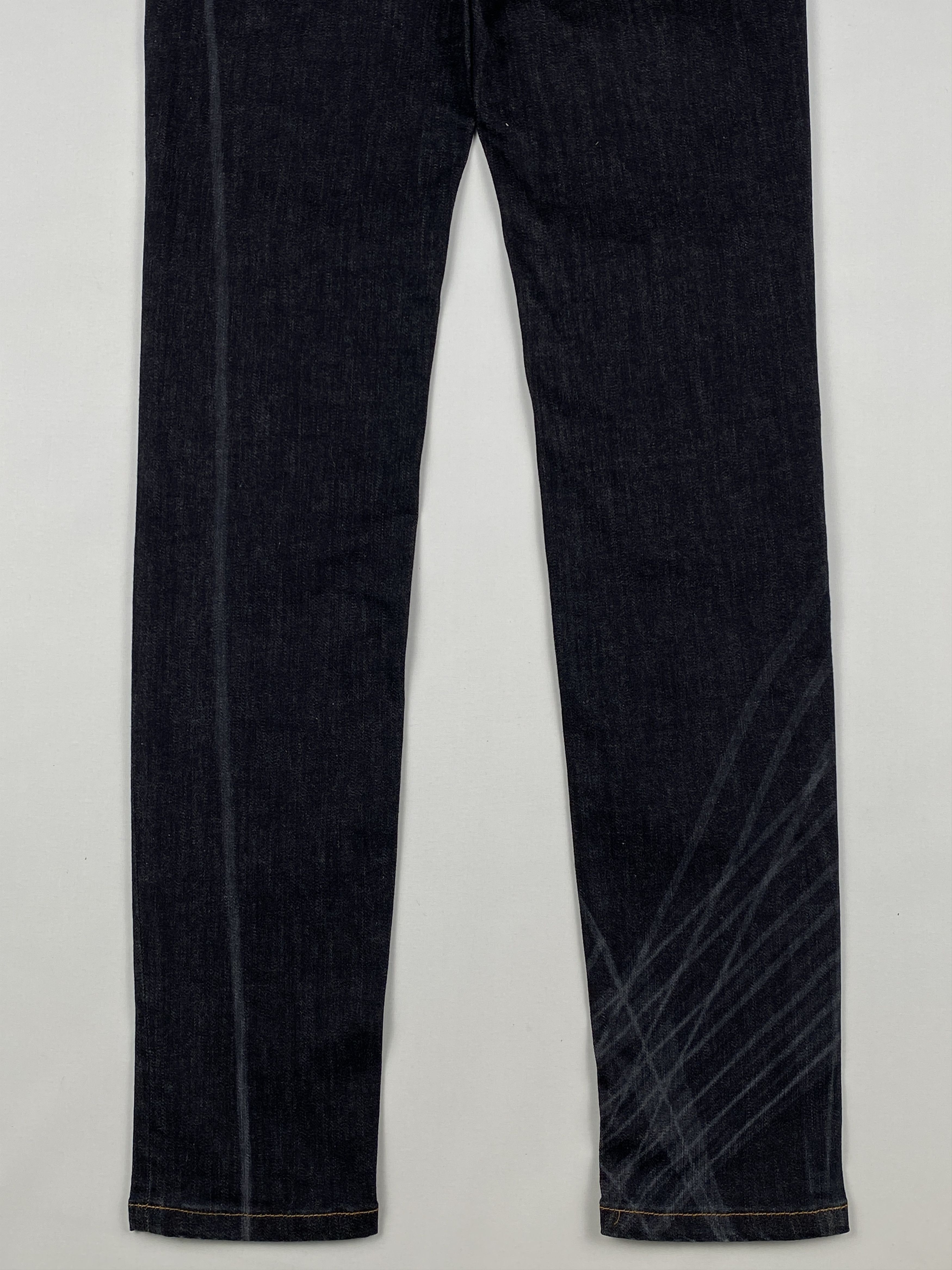 Chanel Geometric Laser Print Coco Mark Buttons Denim Jeans Size US 27 - 10 Thumbnail