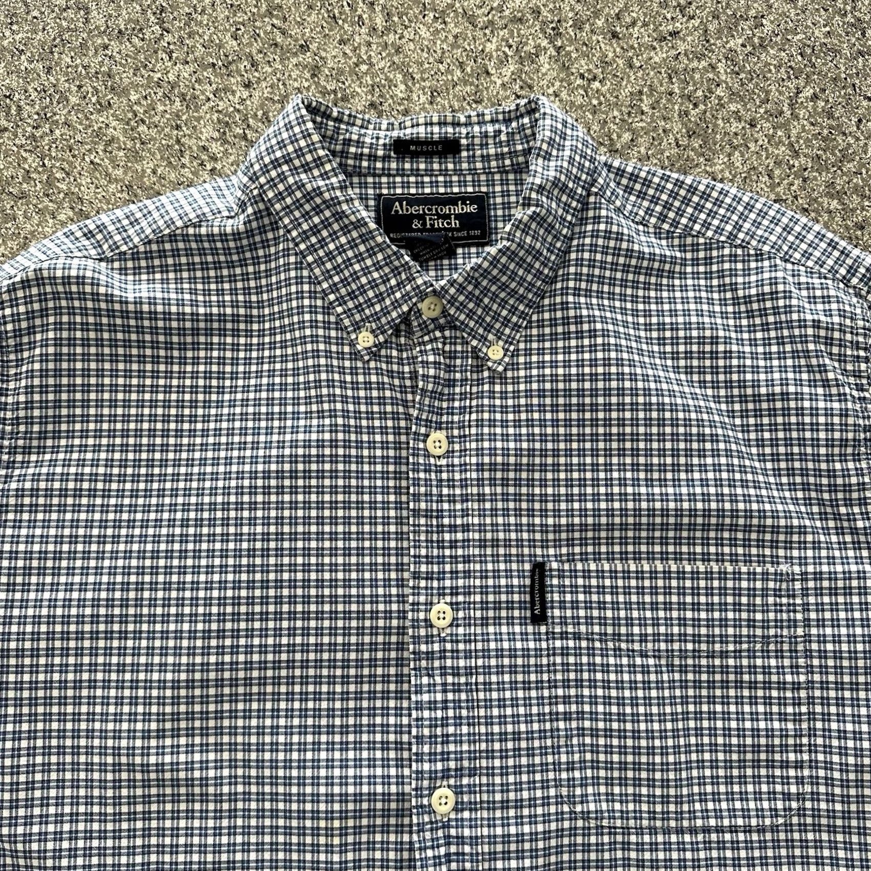 Abercrombie & Fitch Abercrombie & Fitch Shirt Mens XL Muscle Vintage Y2K Button Up Long Sleeve Plaid Size US XL / EU 56 / 4 - 3 Thumbnail
