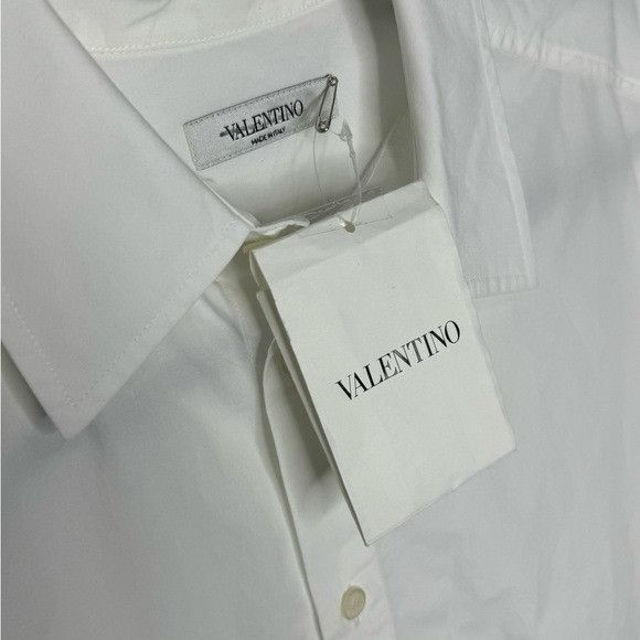 Valentino Valentino Button-Down Shirt White Men’s Size 39/15.5 Size US M / EU 48-50 / 2 - 2 Thumbnail