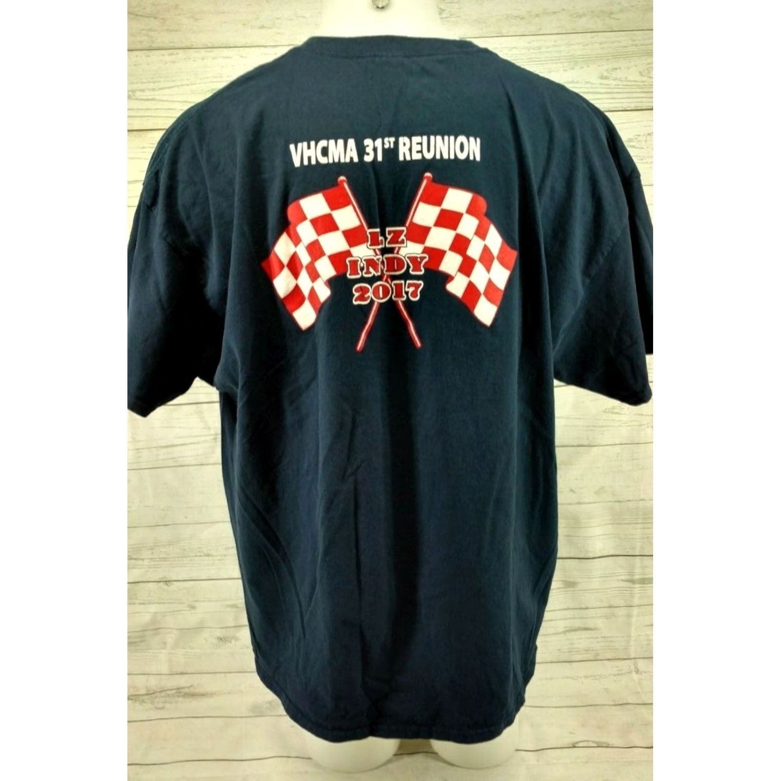 Gildan Vietnam Helicopter Crew Member Association T-Shirt Sz 3XL 2017 INDY LZ Mens Graphic Tee Blue 3XL Size US XXL / EU 58 / 5 - 2 Thumbnail